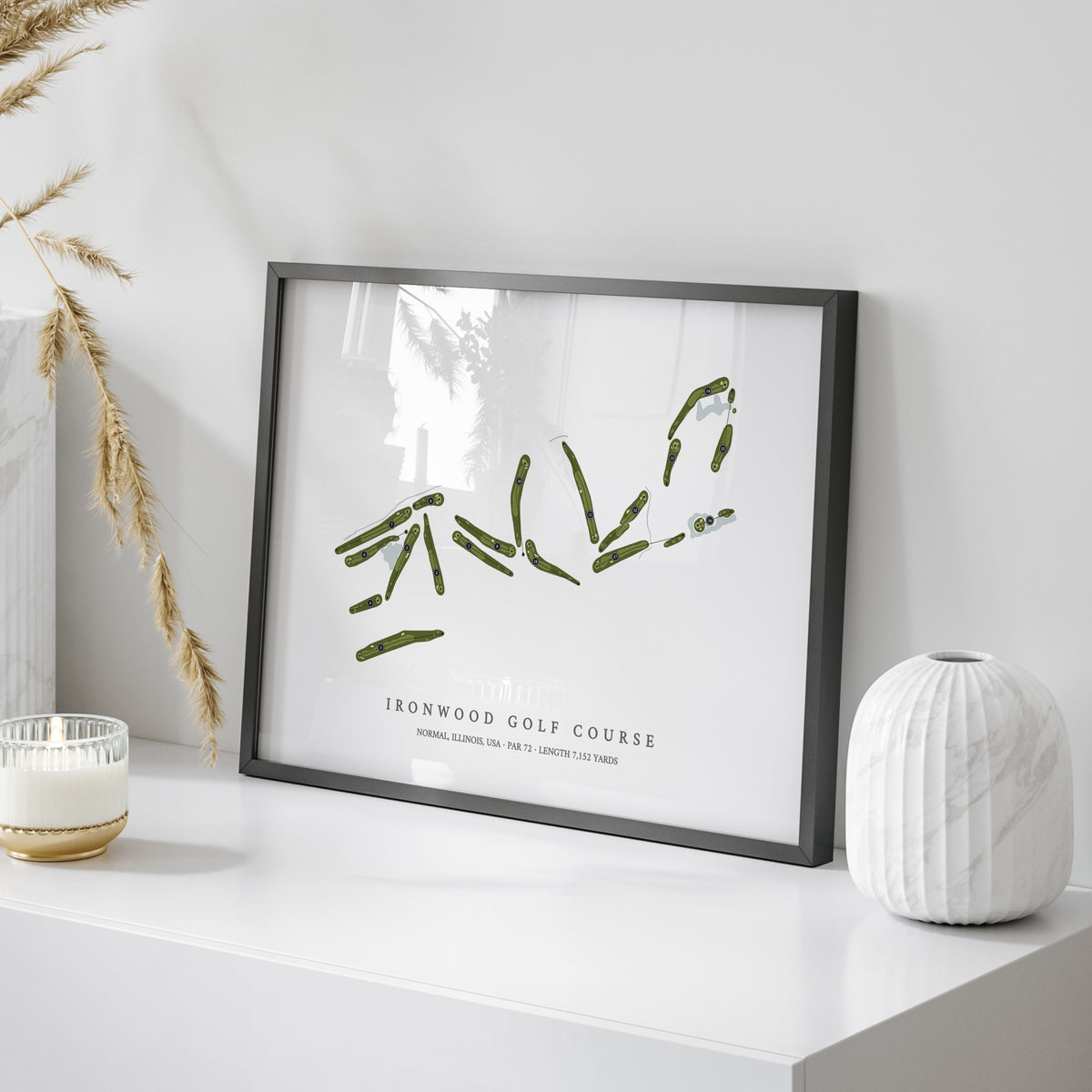 Ironwood Golf Course | Golf Course Print | On Table