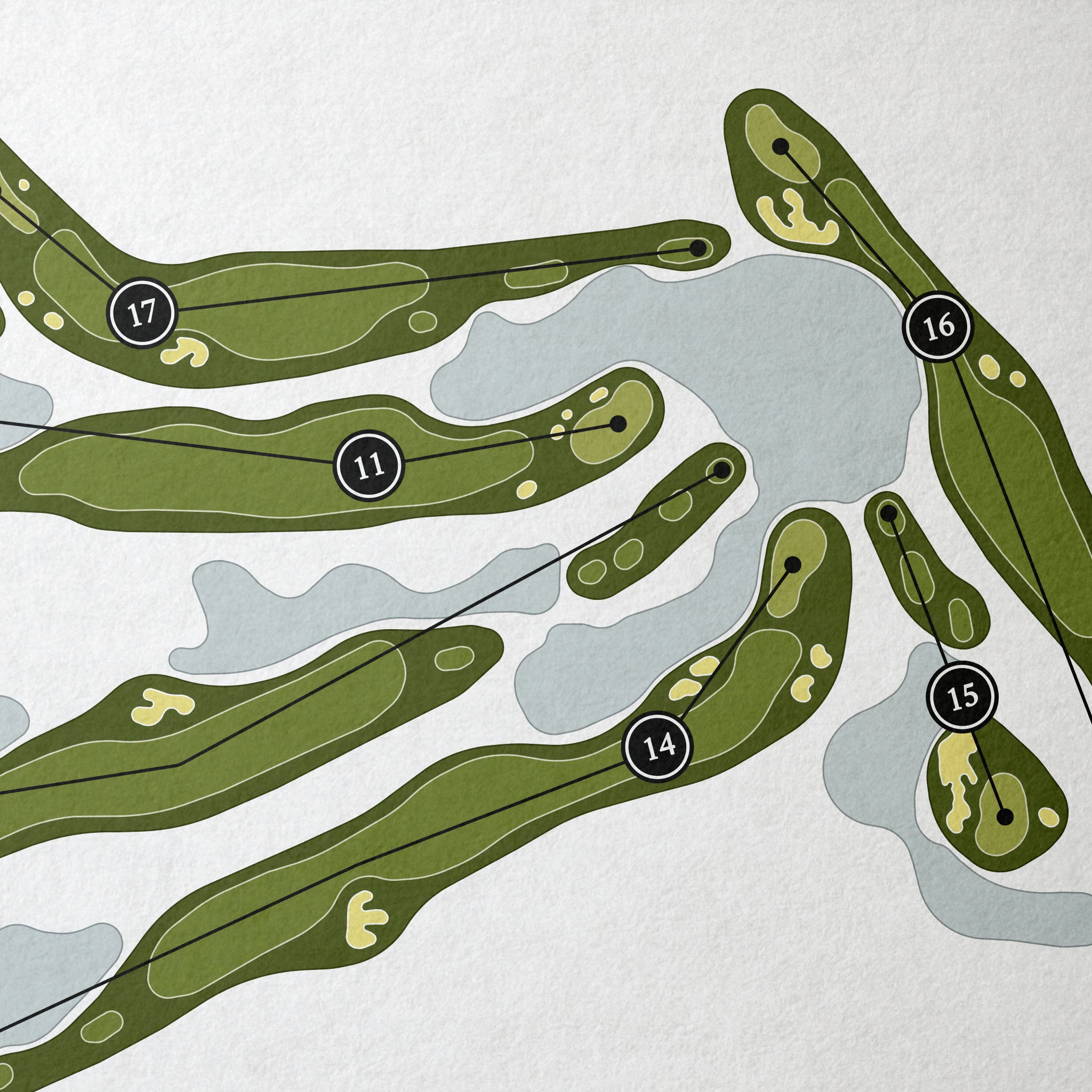 Island Country Club | Golf Course Map | Close Up