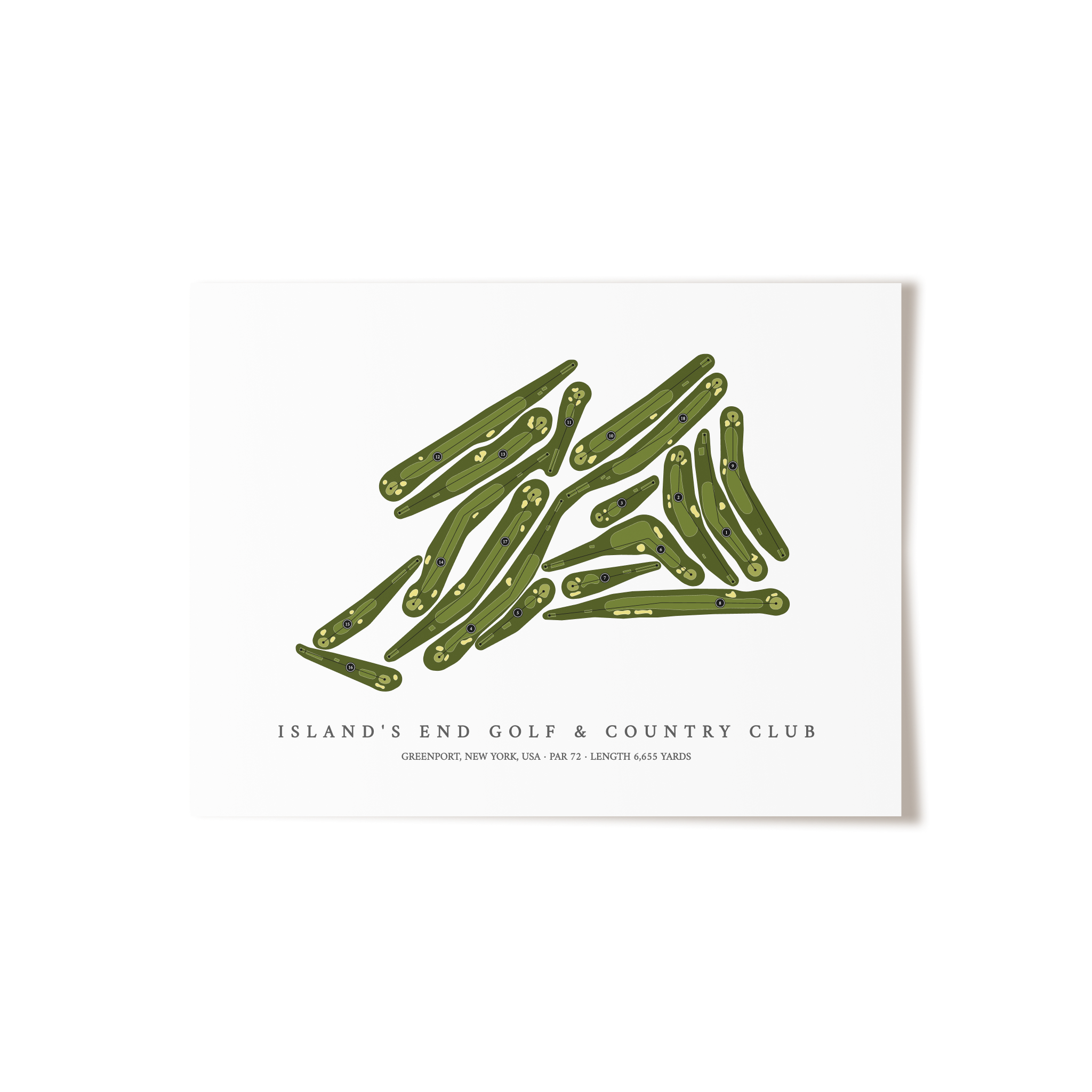 Island's End Golf & Country Club | Golf Course Map | Unframed