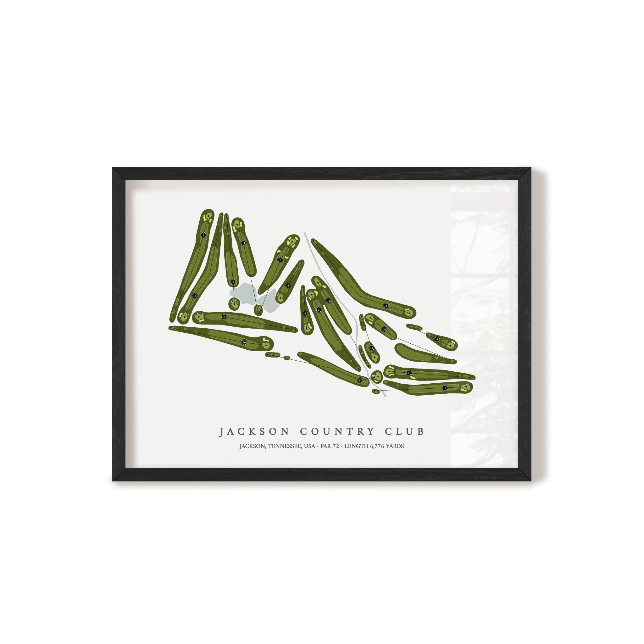 Jackson Country Club | Golf Course Map | Black+Frame