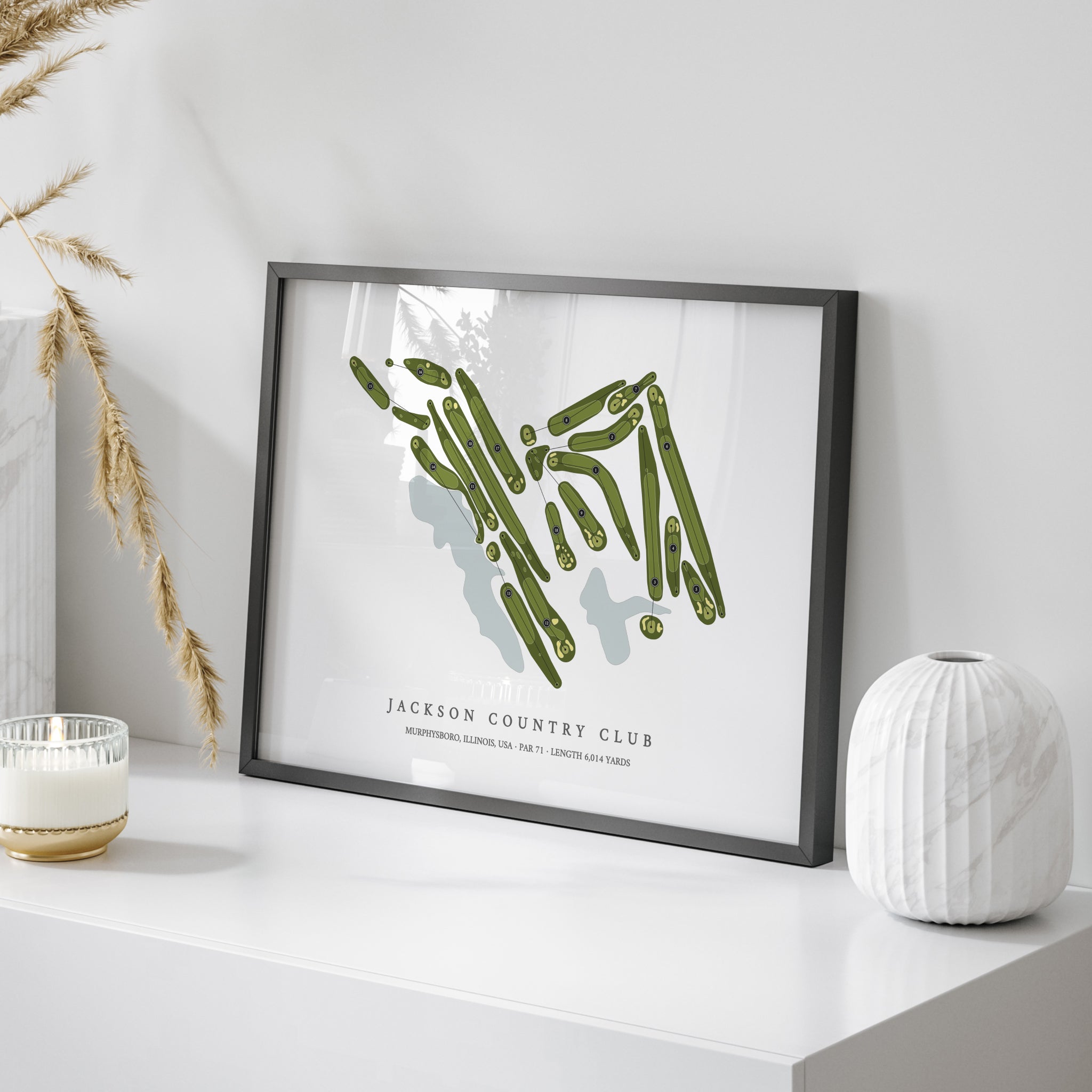 Jackson Country Club | Golf Course Map | On Table