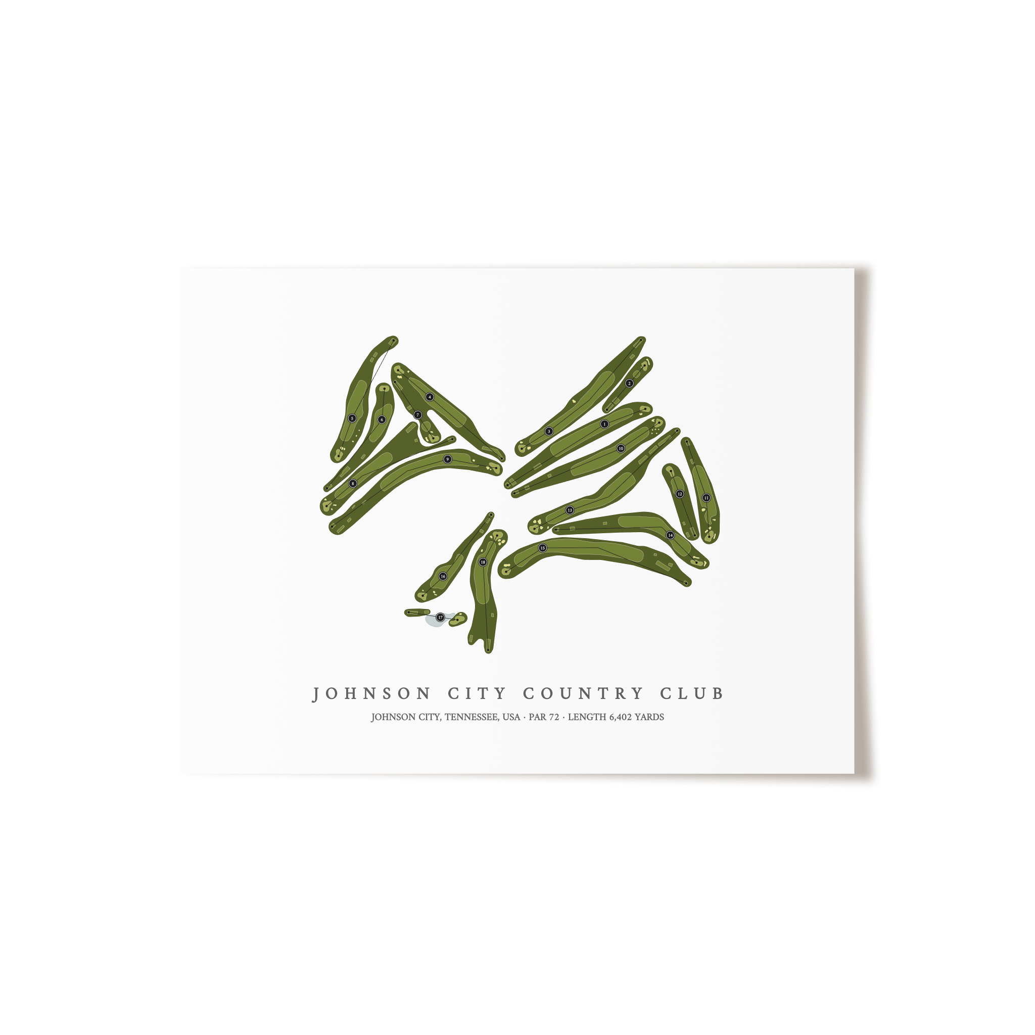 Johnson City Country Club | Golf Course Print | Unframed