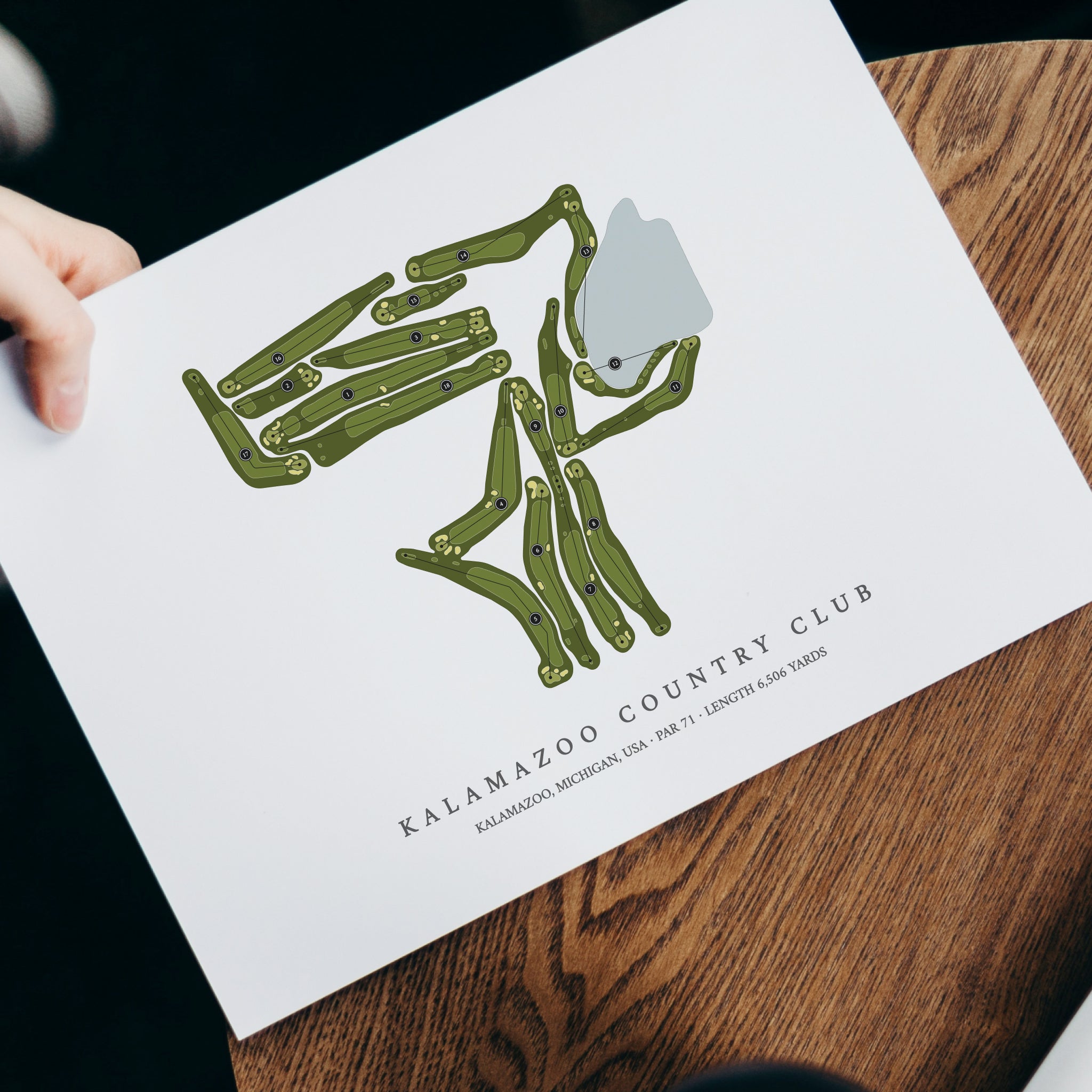 Kalamazoo Country Club | Golf Course Print | With Laptop