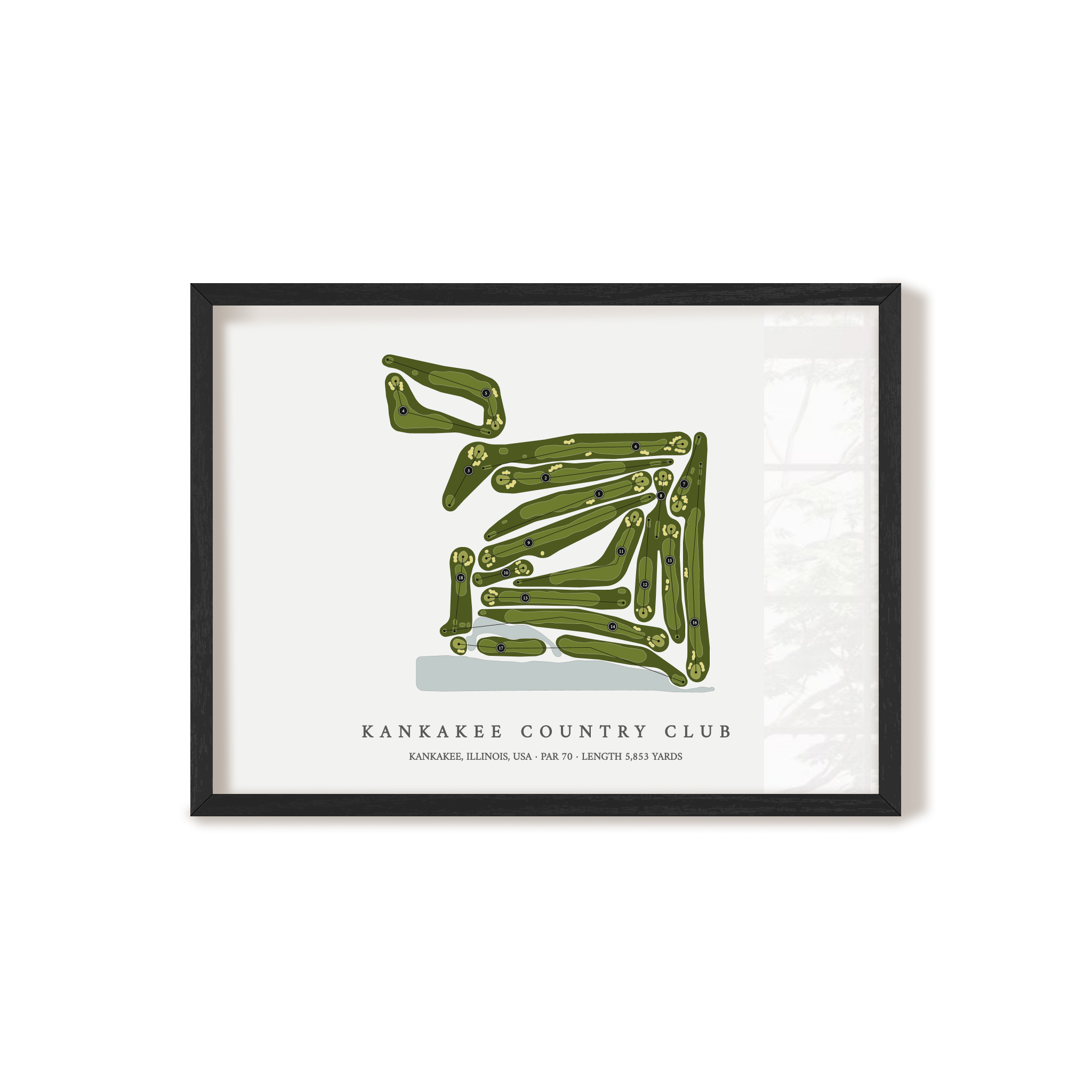 Kankakee Country Club | Golf Course Map | Black+Frame