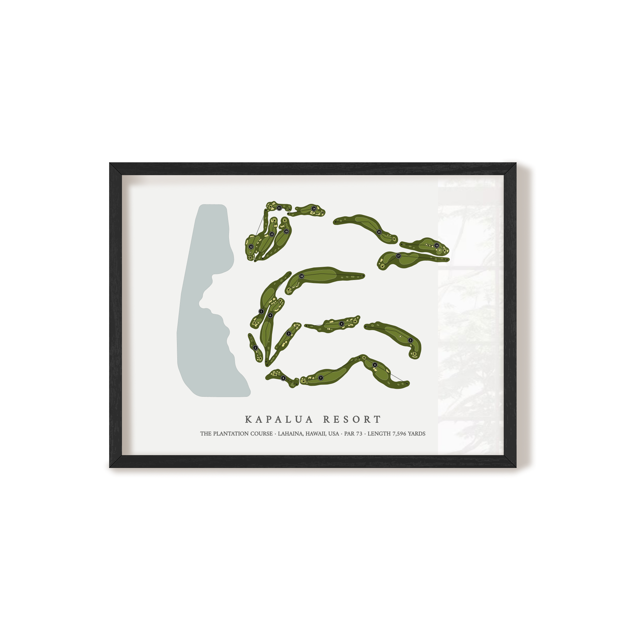Kapalua Resort - The Plantation Course | Golf Course Print | Black+Frame