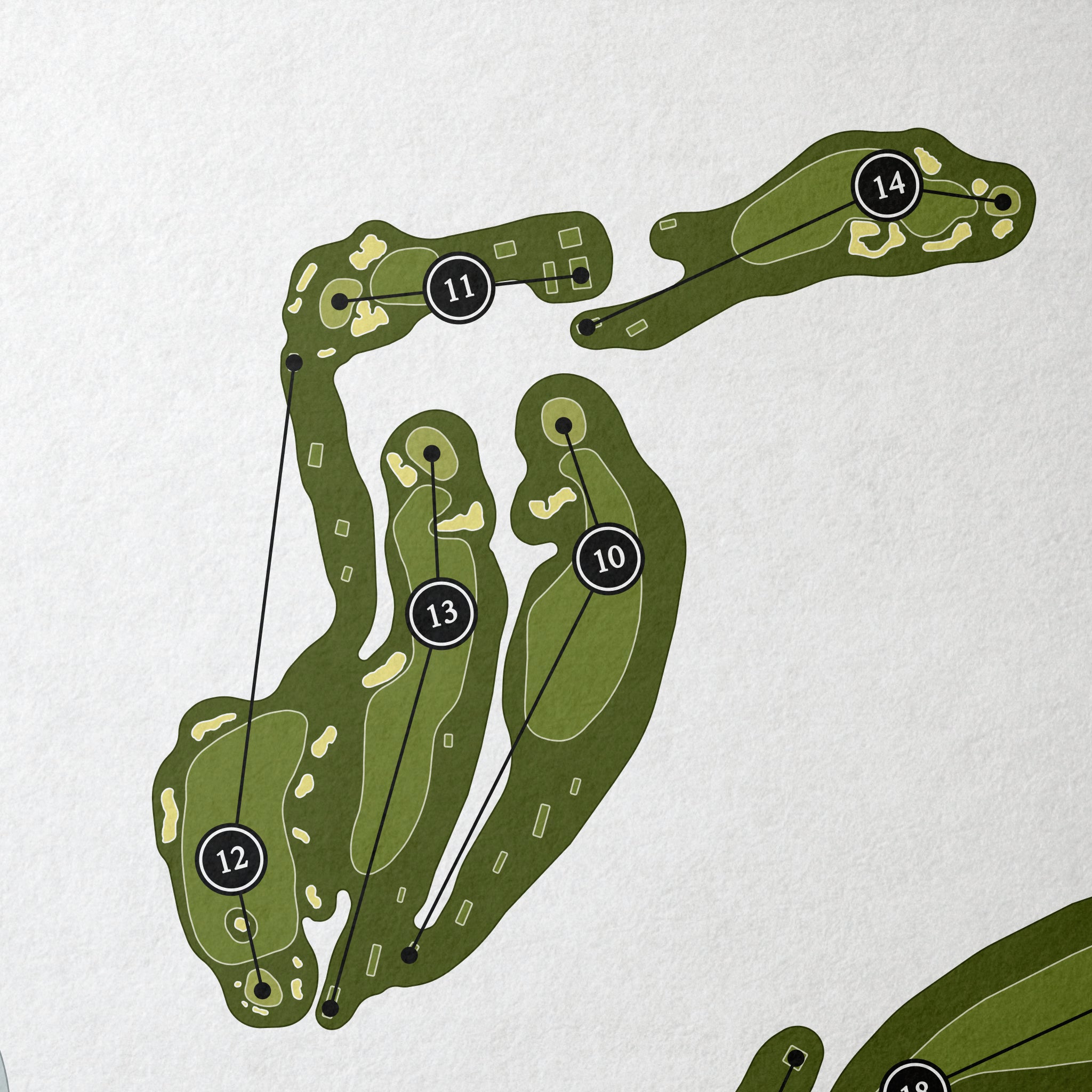 Kapalua Resort - The Plantation Course | Golf Course Print | Close Up