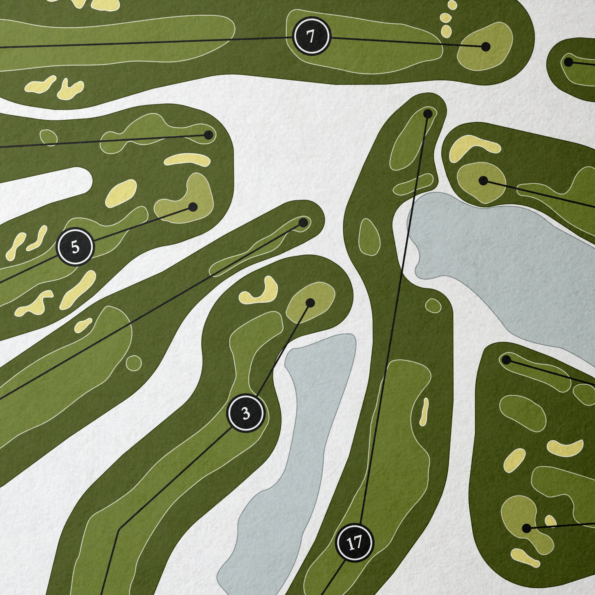 Kearney Hill Golf Links | Golf Course Print | Close+Up