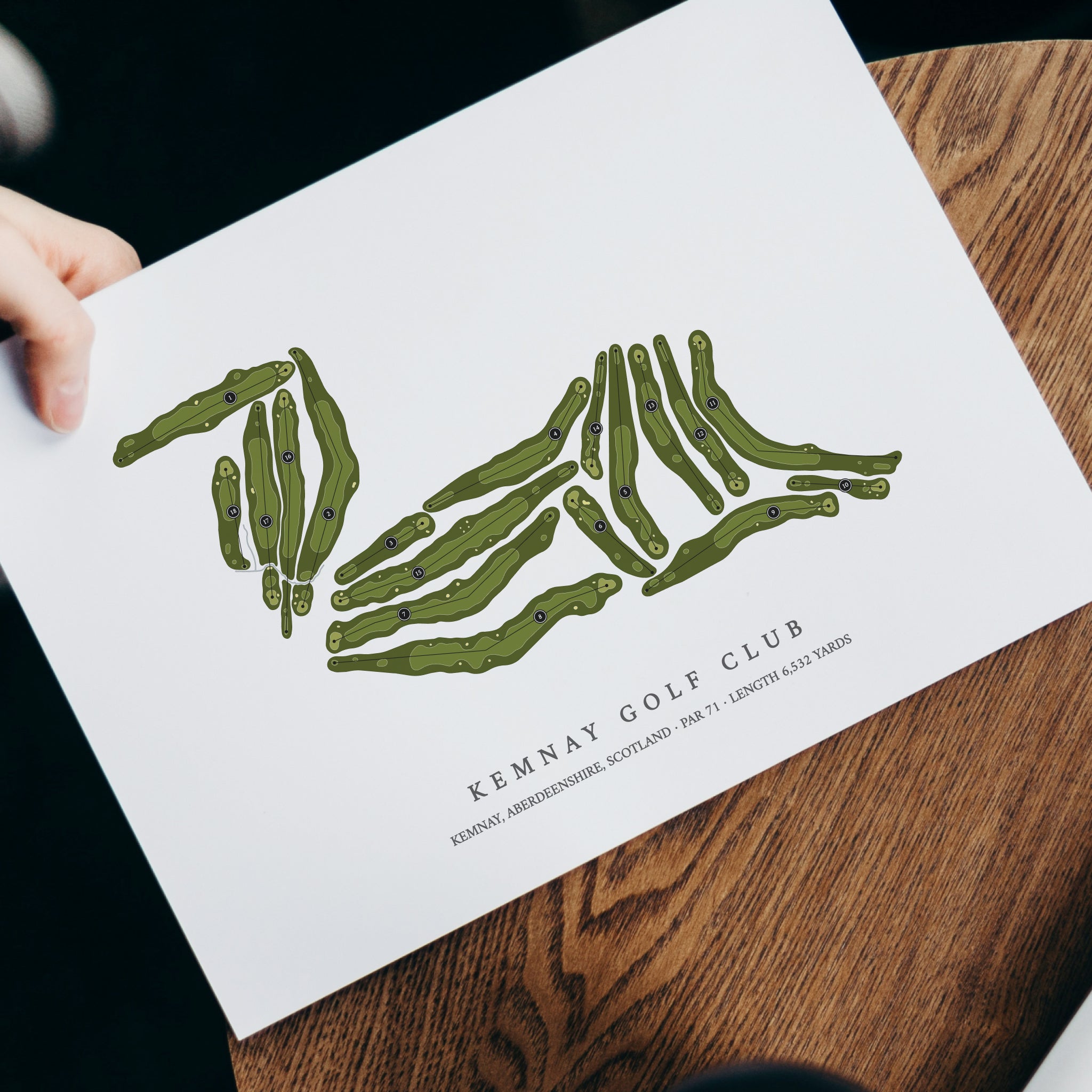 Kemnay Golf Club | Golf Course Map | With Laptop