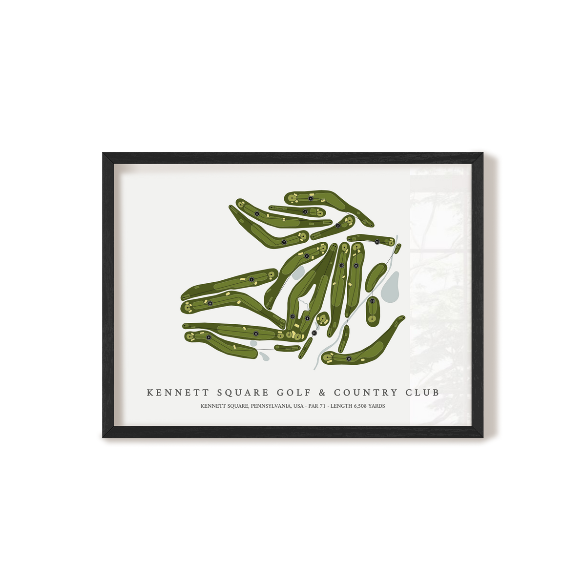 Kennett Square Golf & Country Club | Golf Course Print | Black Frame