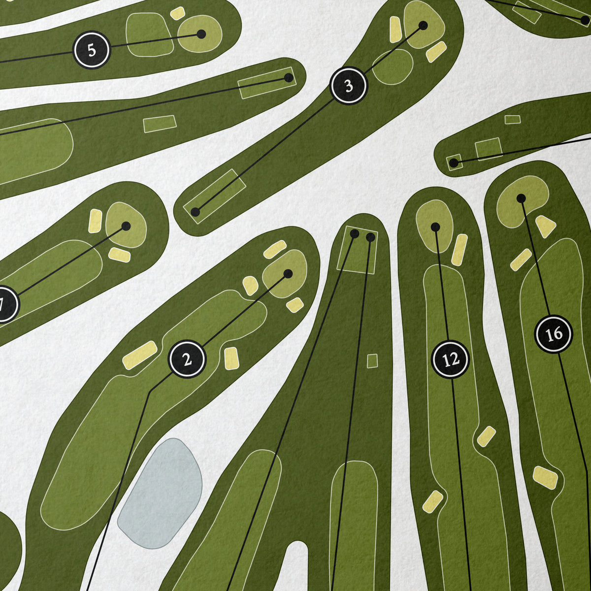 Kennett Square Golf & Country Club | Golf Course Print | Close Up