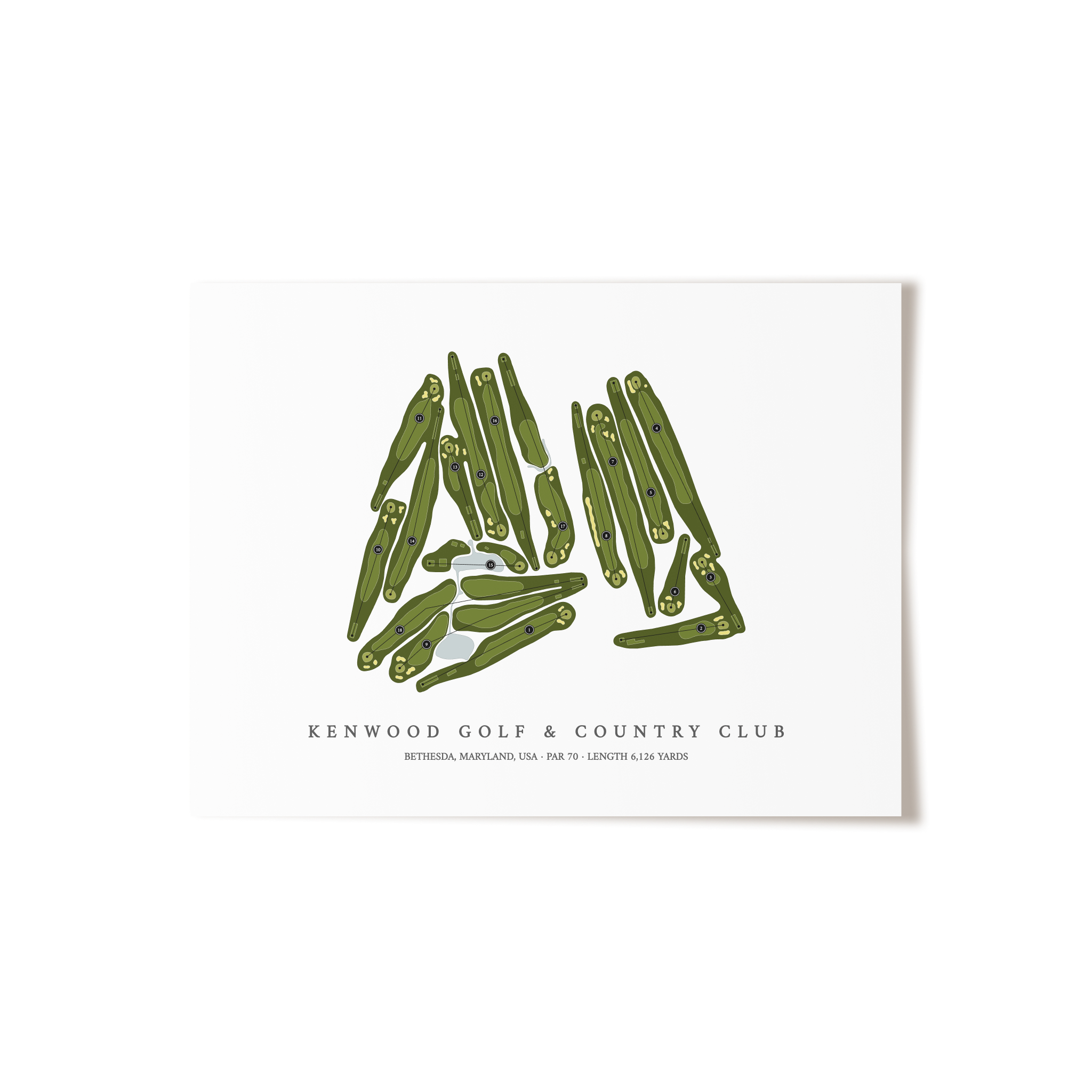 Kenwood Golf & Country Club | Golf Course Map | Unframed