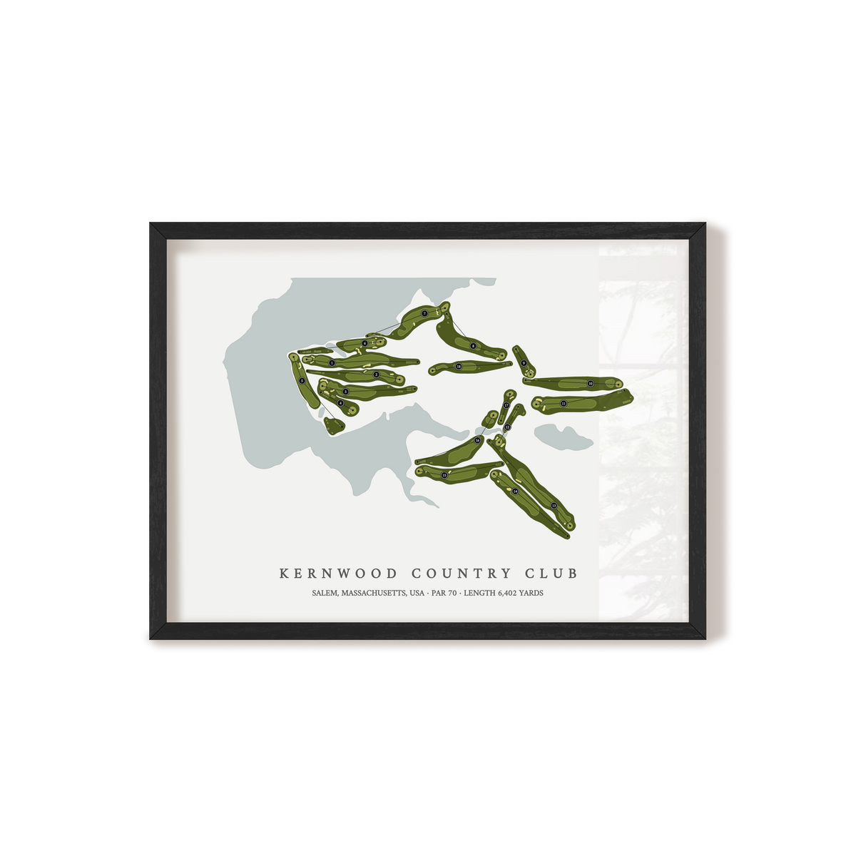 Kernwood Country Club | Golf Course Print | Black Frame