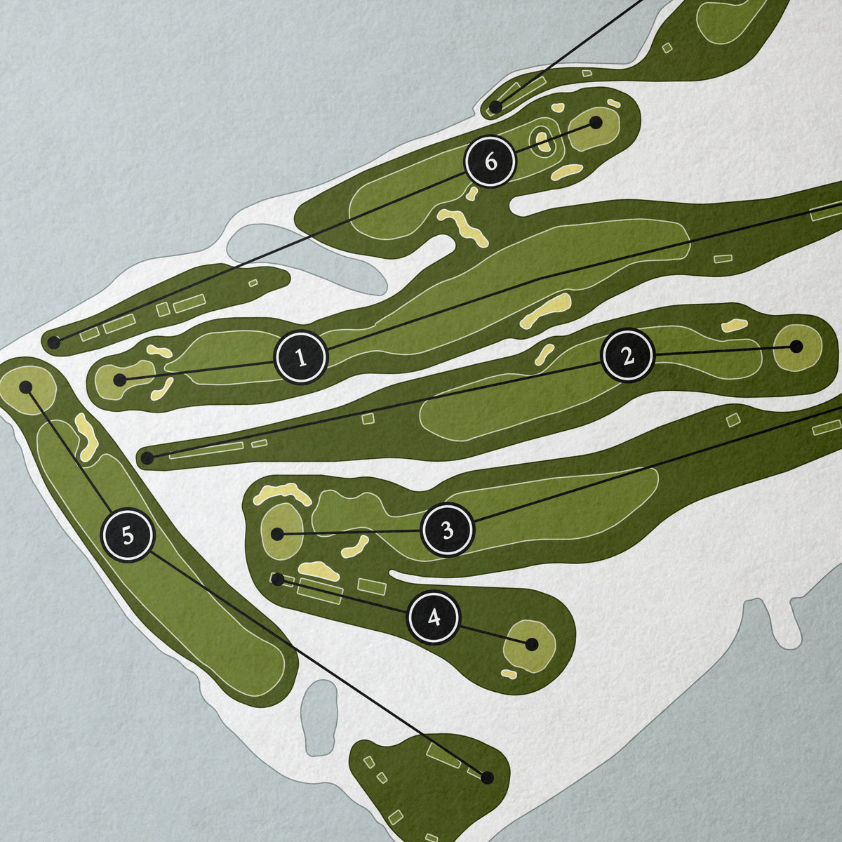 Kernwood Country Club | Golf Course Print | Close Up