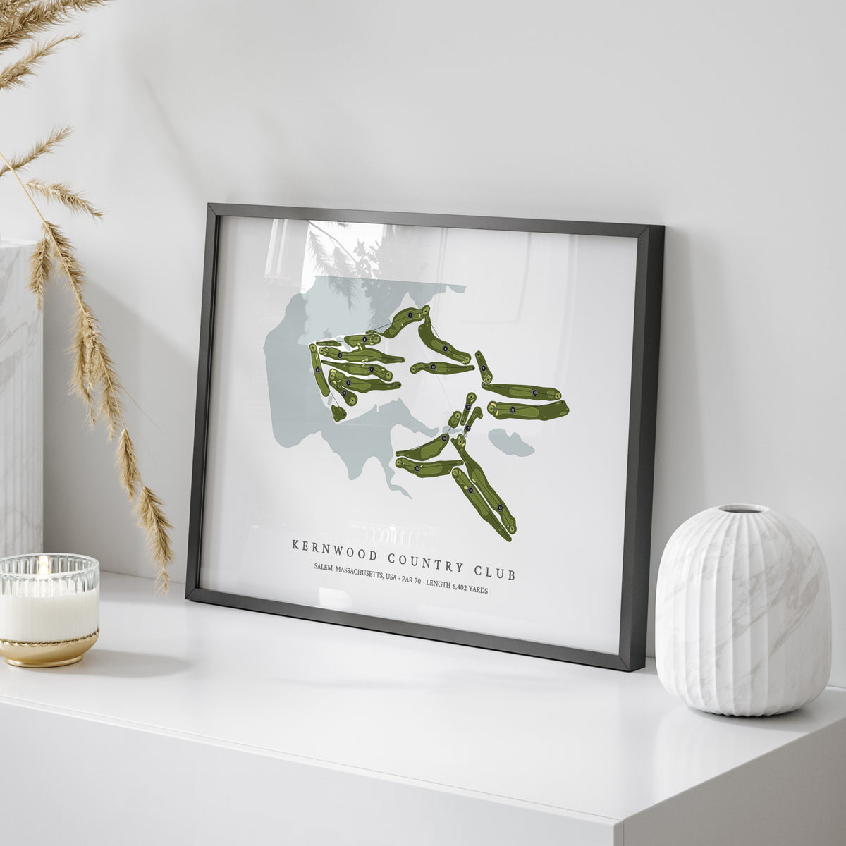 Kernwood Country Club | Golf Course Print | On Table