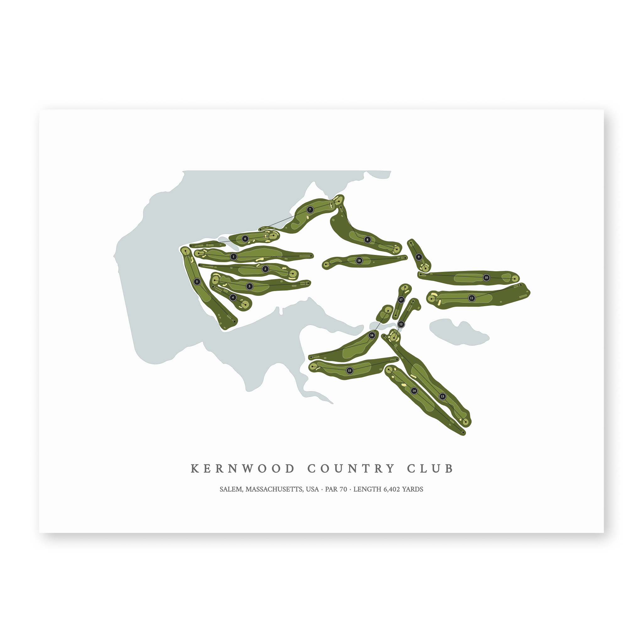 Kernwood Country Club | Golf Course Print | Unframed