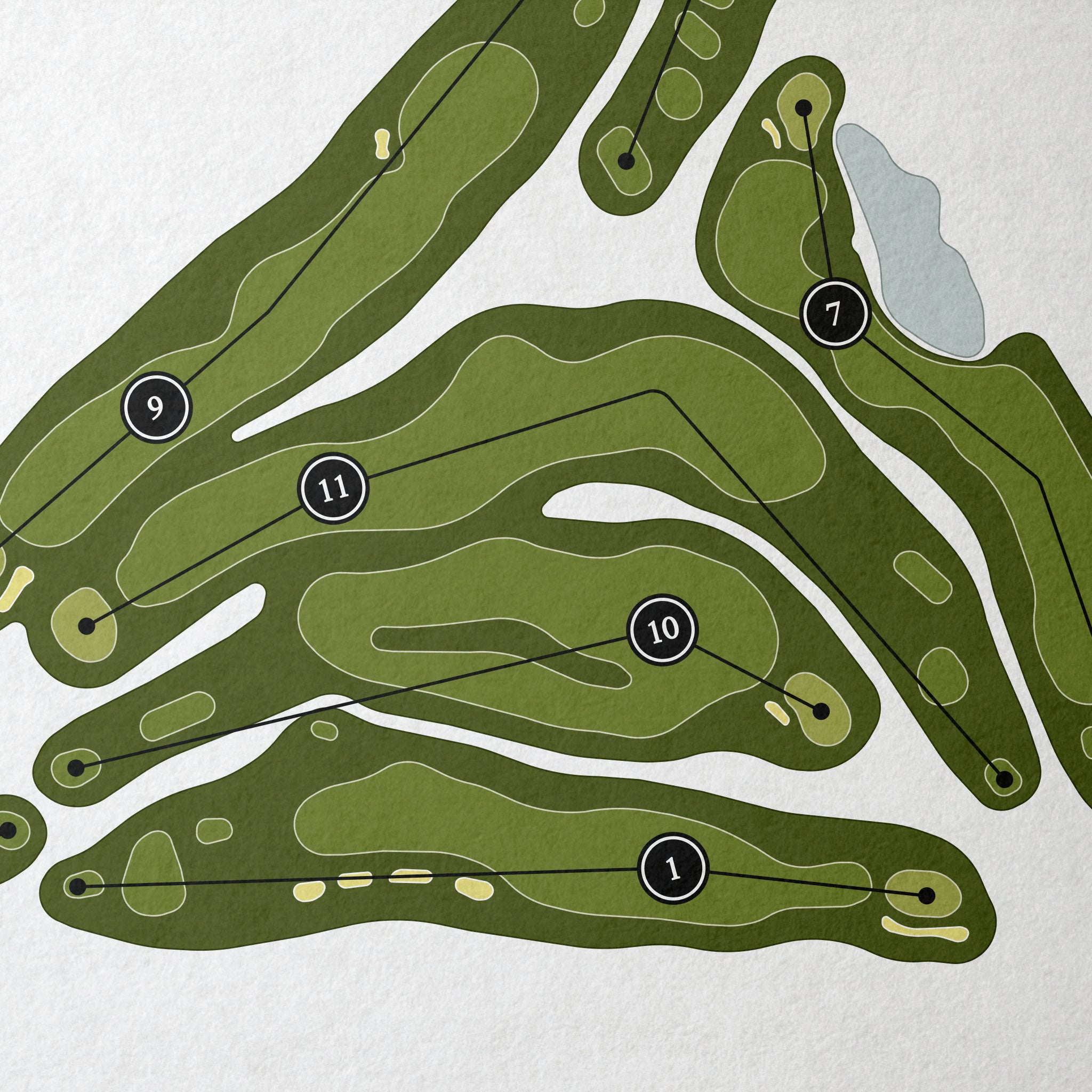 Kettle Brook Golf Club | Golf Course Map | Close Up