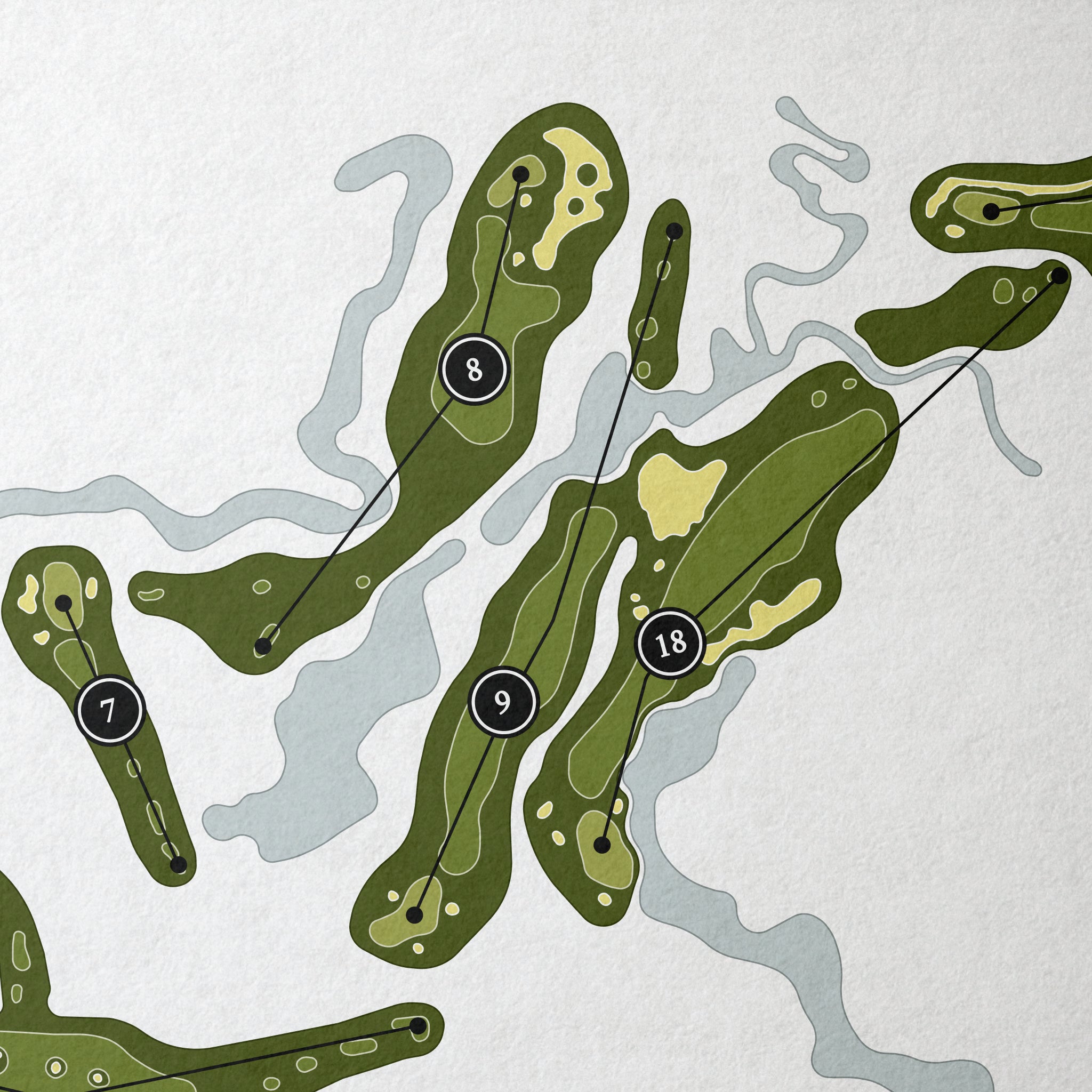 Kiawah Island Club - Cassique Course | Golf Course Print | Close+Up