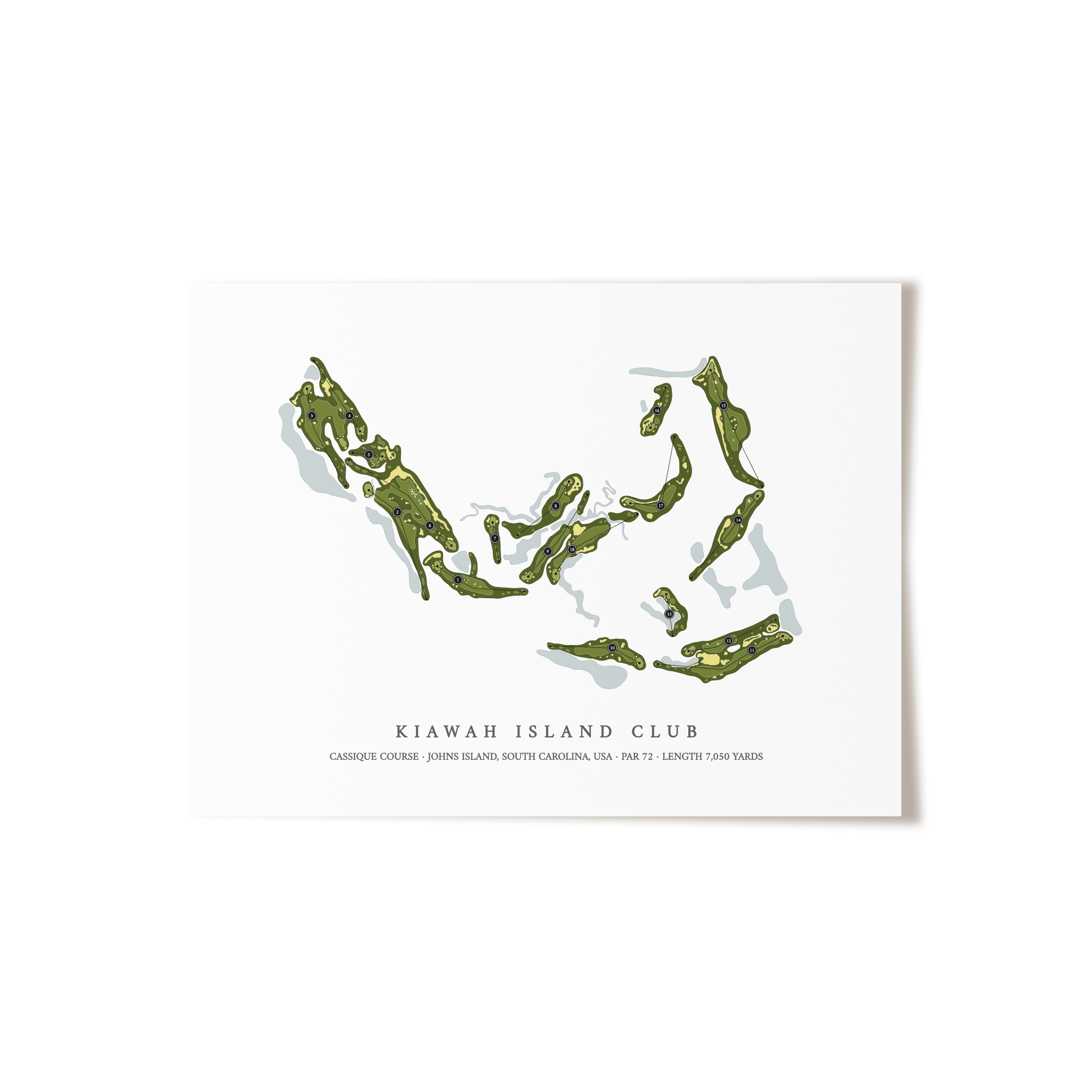 Kiawah Island Club - Cassique Course | Golf Course Print | Unframed