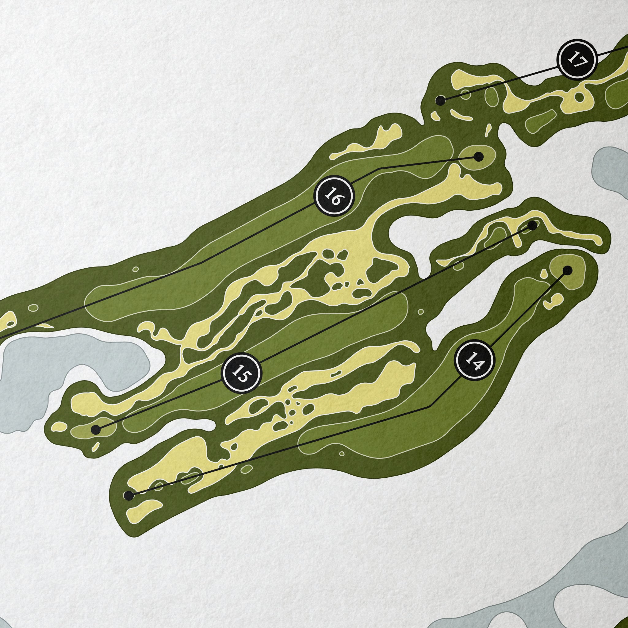 Kiawah Island Club - River Course | Golf Course Print | Close+Up