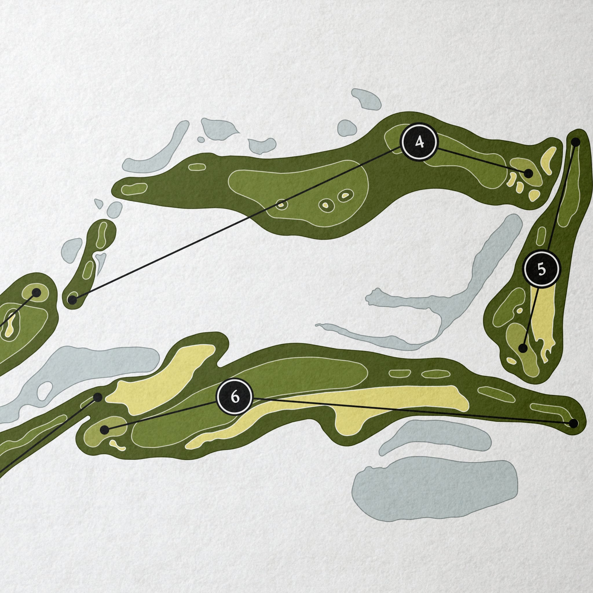 Kiawah Island Golf Resort - The Ocean Course | Golf Course Print | Close Up