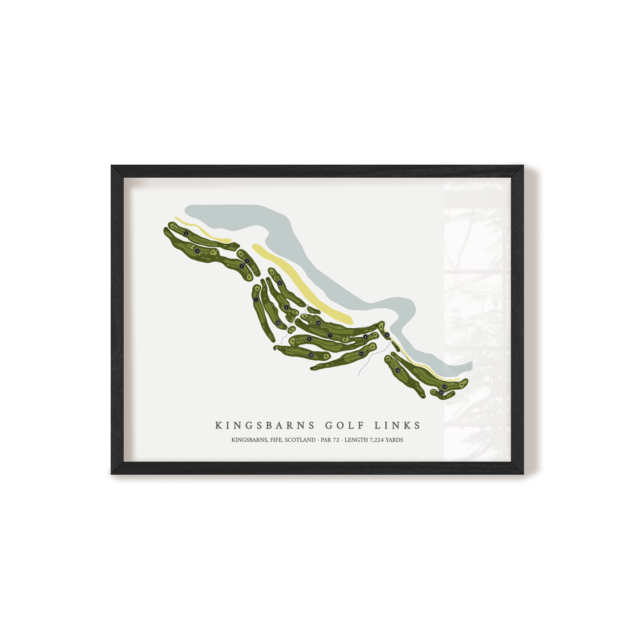 Kingsbarns Golf Links | Golf Course Print | Black Frame