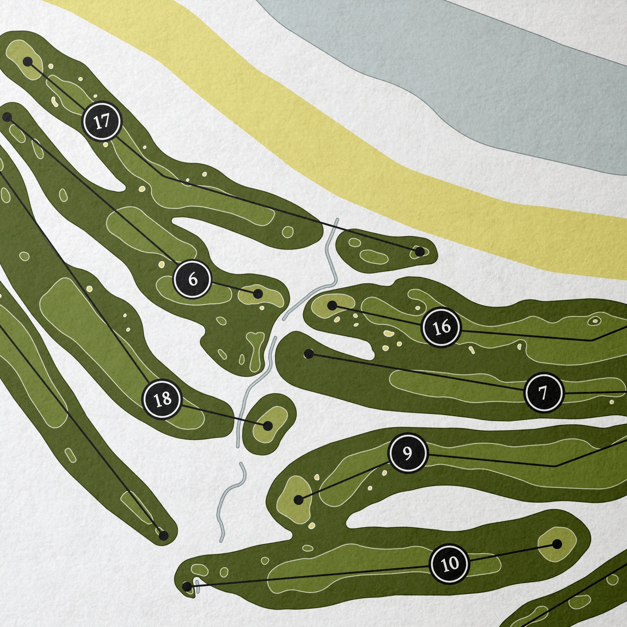 Kingsbarns Golf Links | Golf Course Print | Close Up