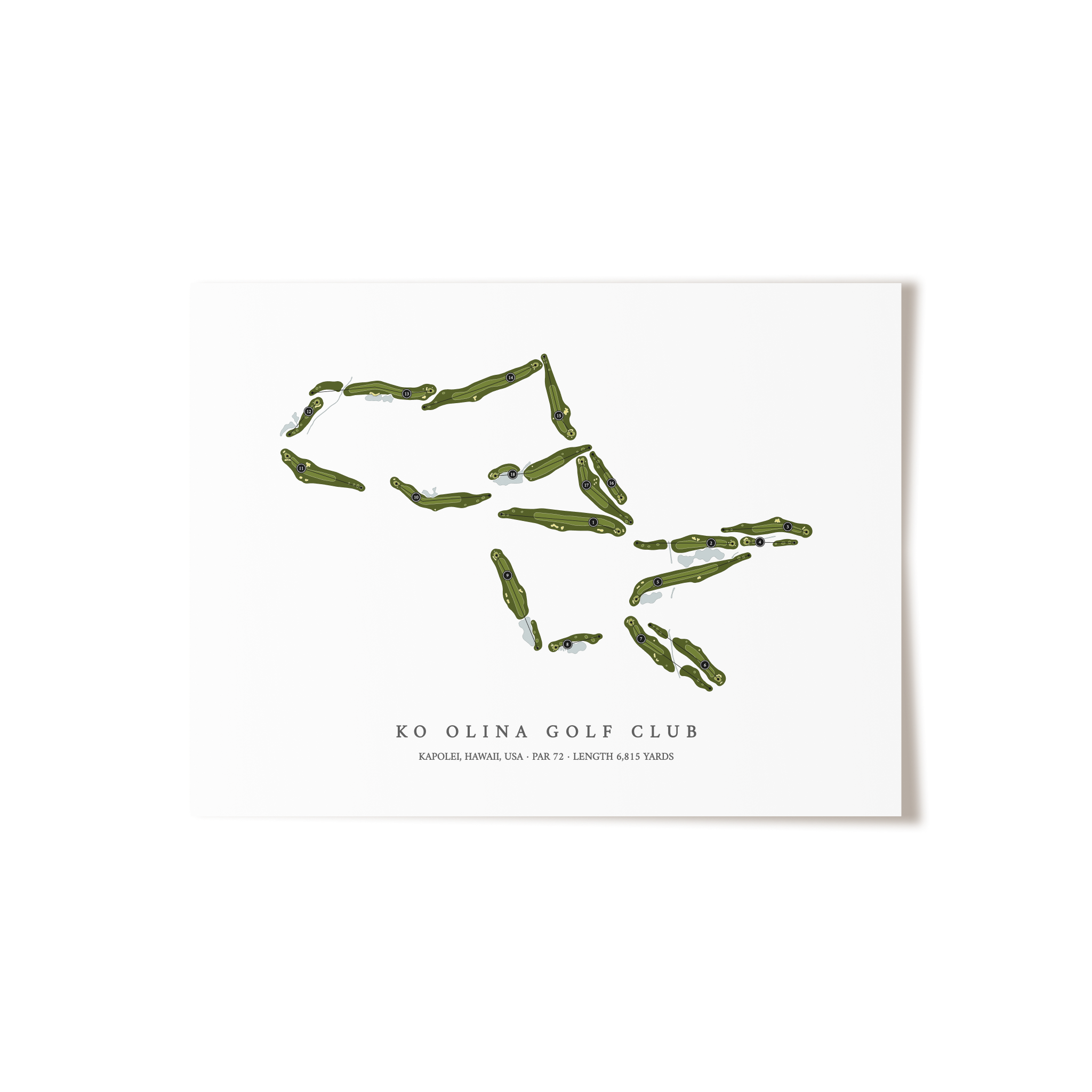 Ko Olina Golf Club | Golf Course Map | Unframed