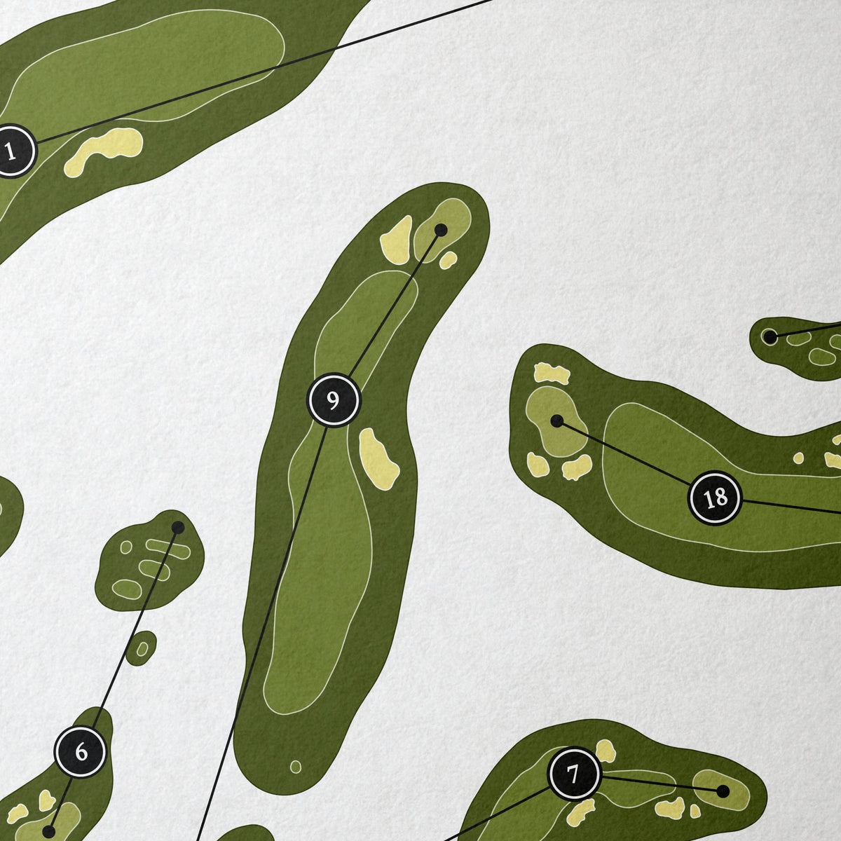 Kuki'o Golf & Beach Club - Championship Course | Golf Course Print | Close Up