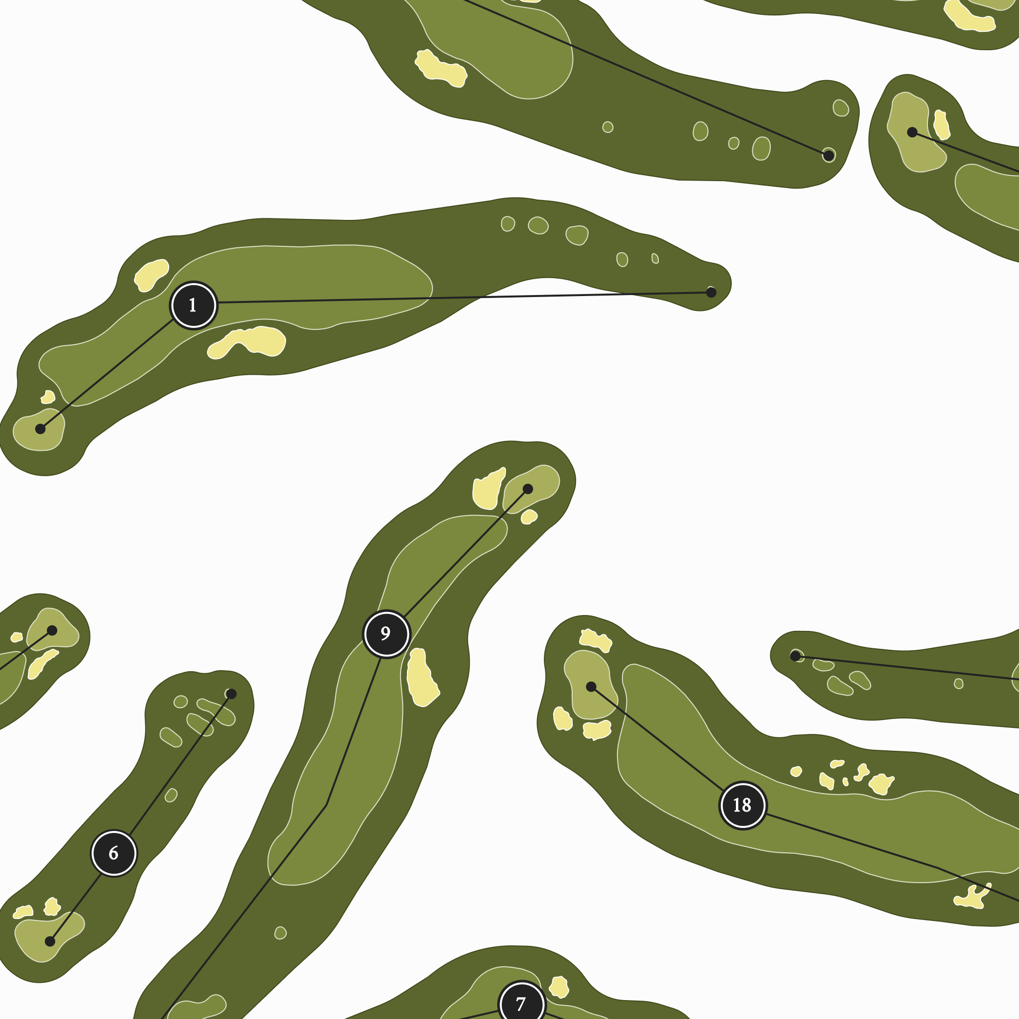 Kuki'o Golf and Beach Club - Championship Course | Golf Course Map | Close Up