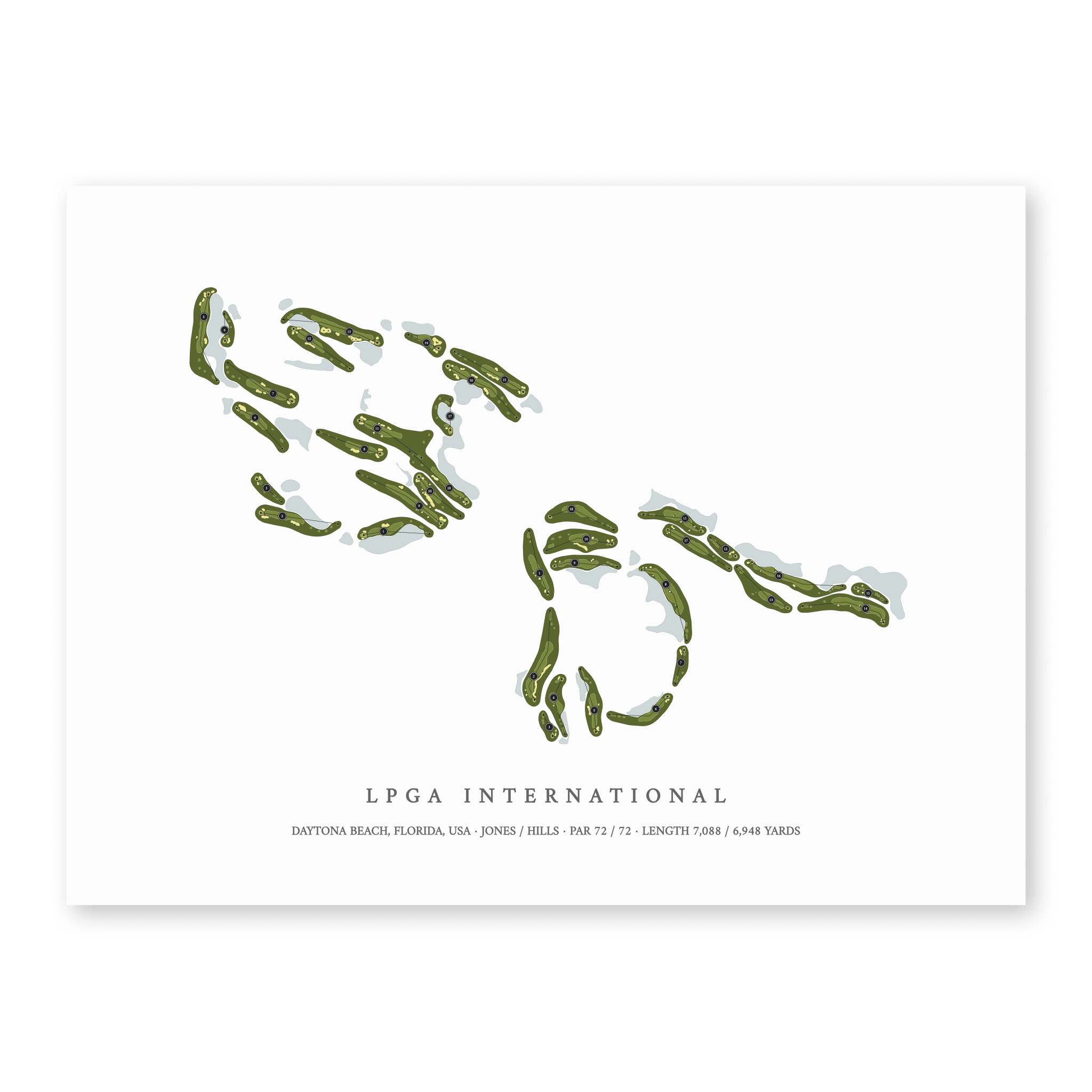 LPGA International | Golf Course Print | Unframed