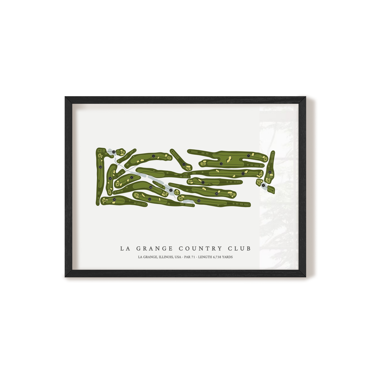 La Grange Country Club | Golf Course Print | Black Frame