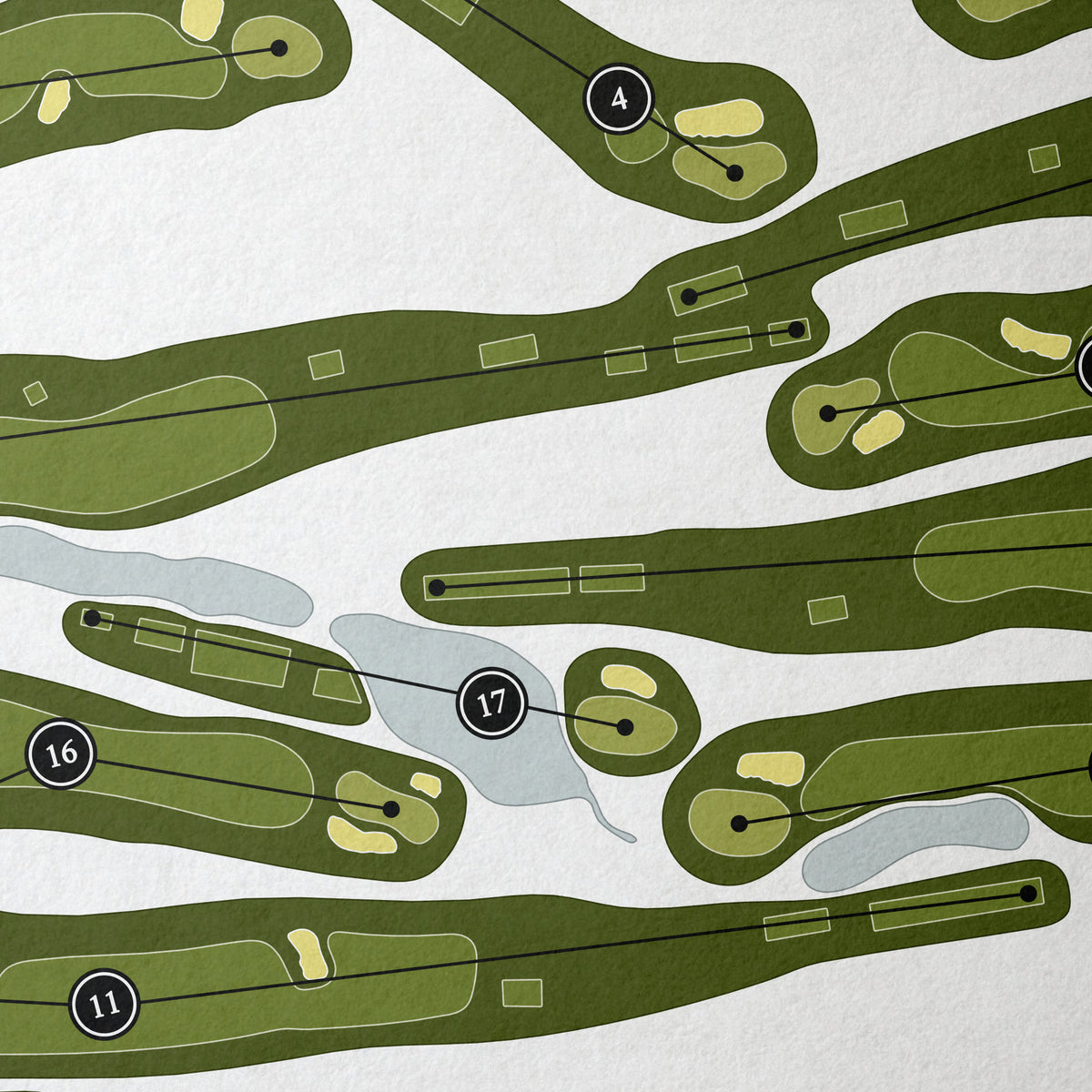 La Grange Country Club | Golf Course Print | Close Up