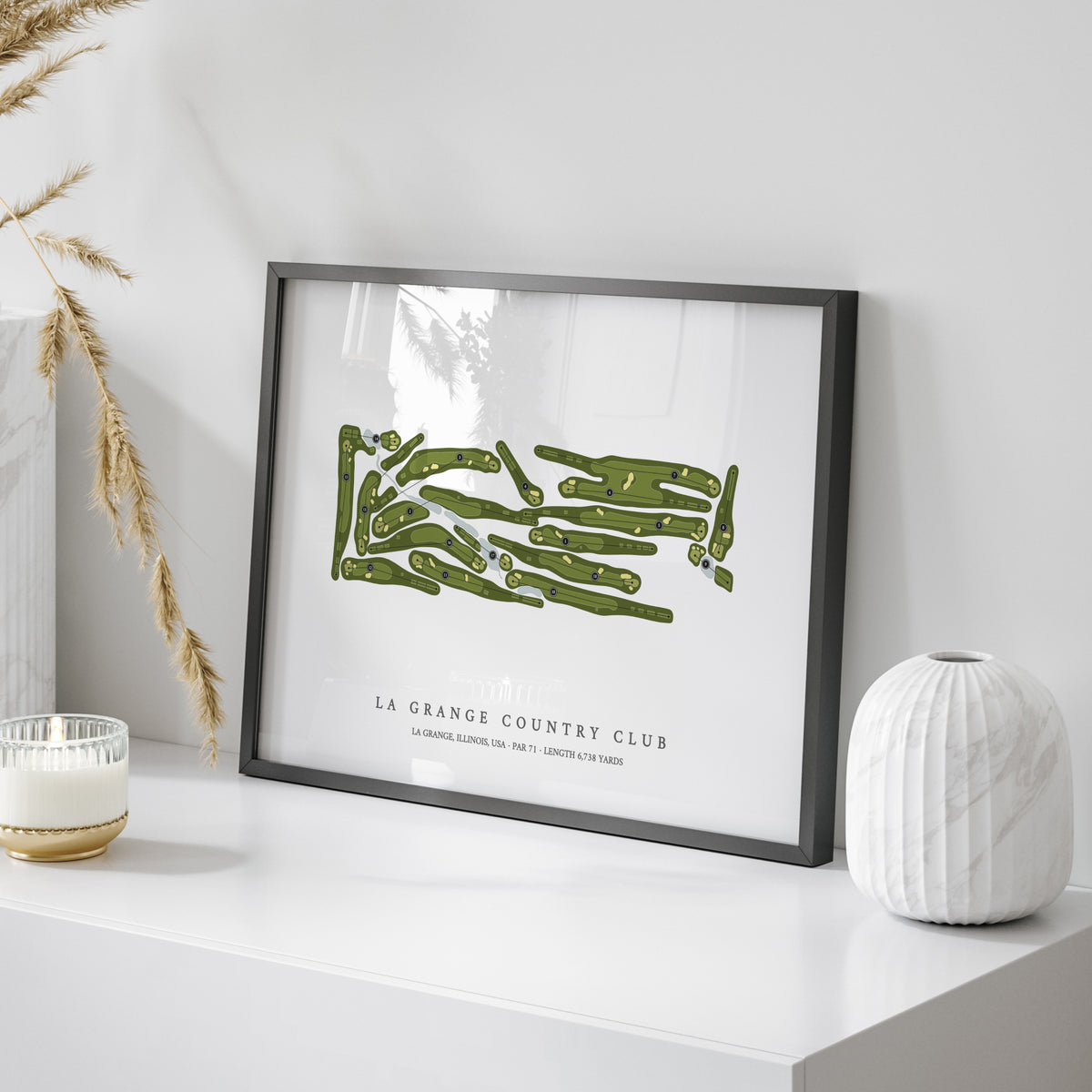 La Grange Country Club | Golf Course Print | On Table