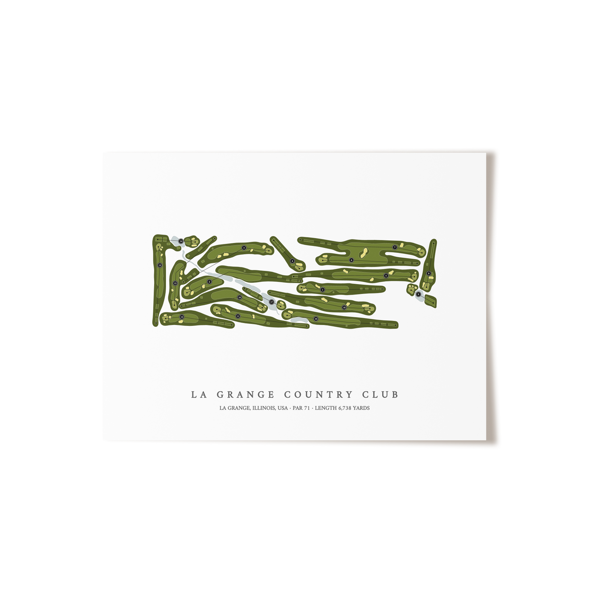 La Grange Country Club | Golf Course Print | Unframed