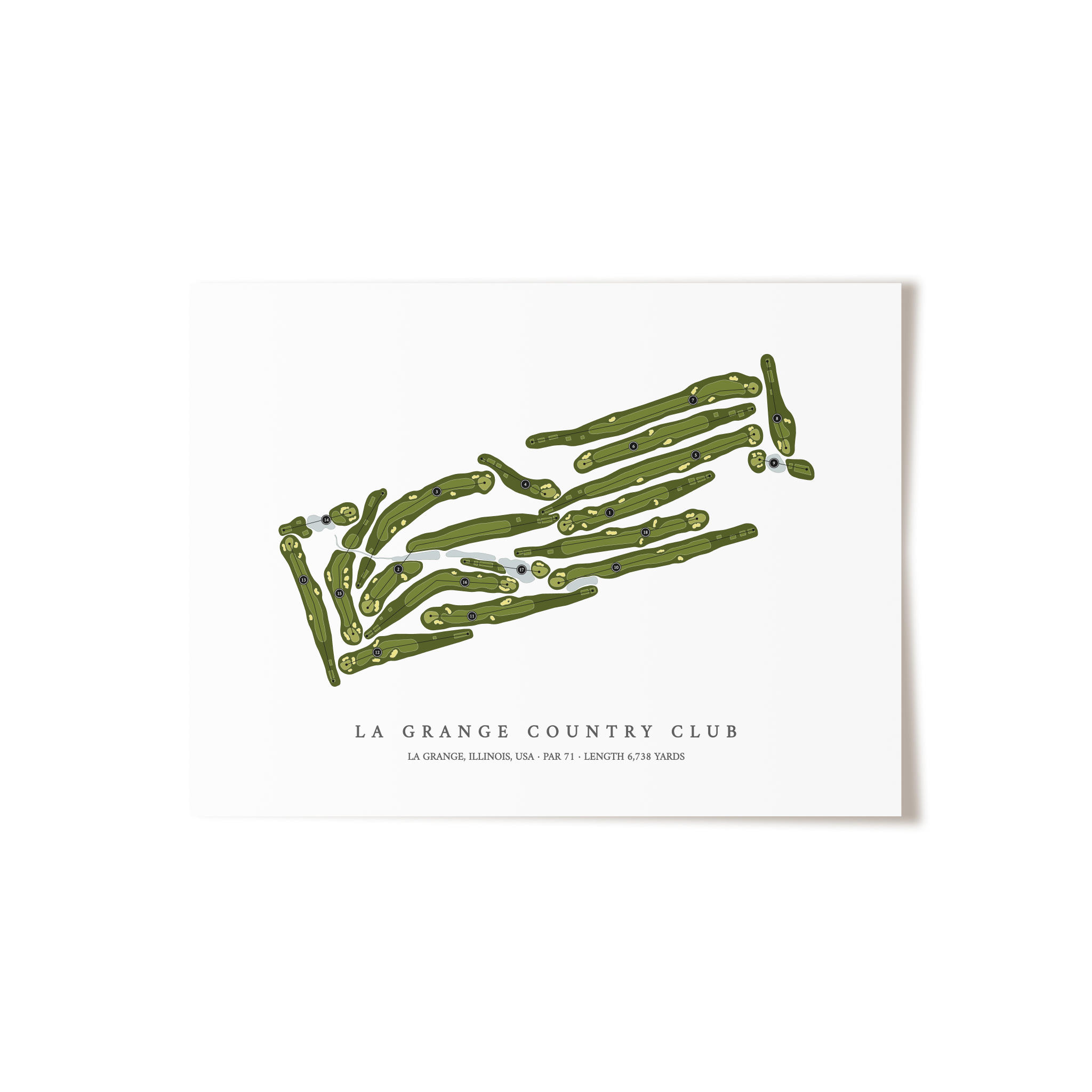 La Grange Country Club | Golf Course Print | Unframed