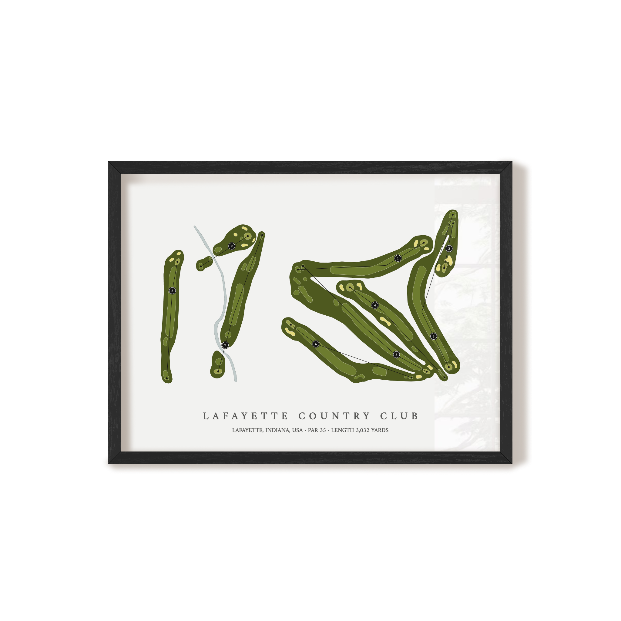 Lafayette Country Club | Golf Course Map | Black+Frame