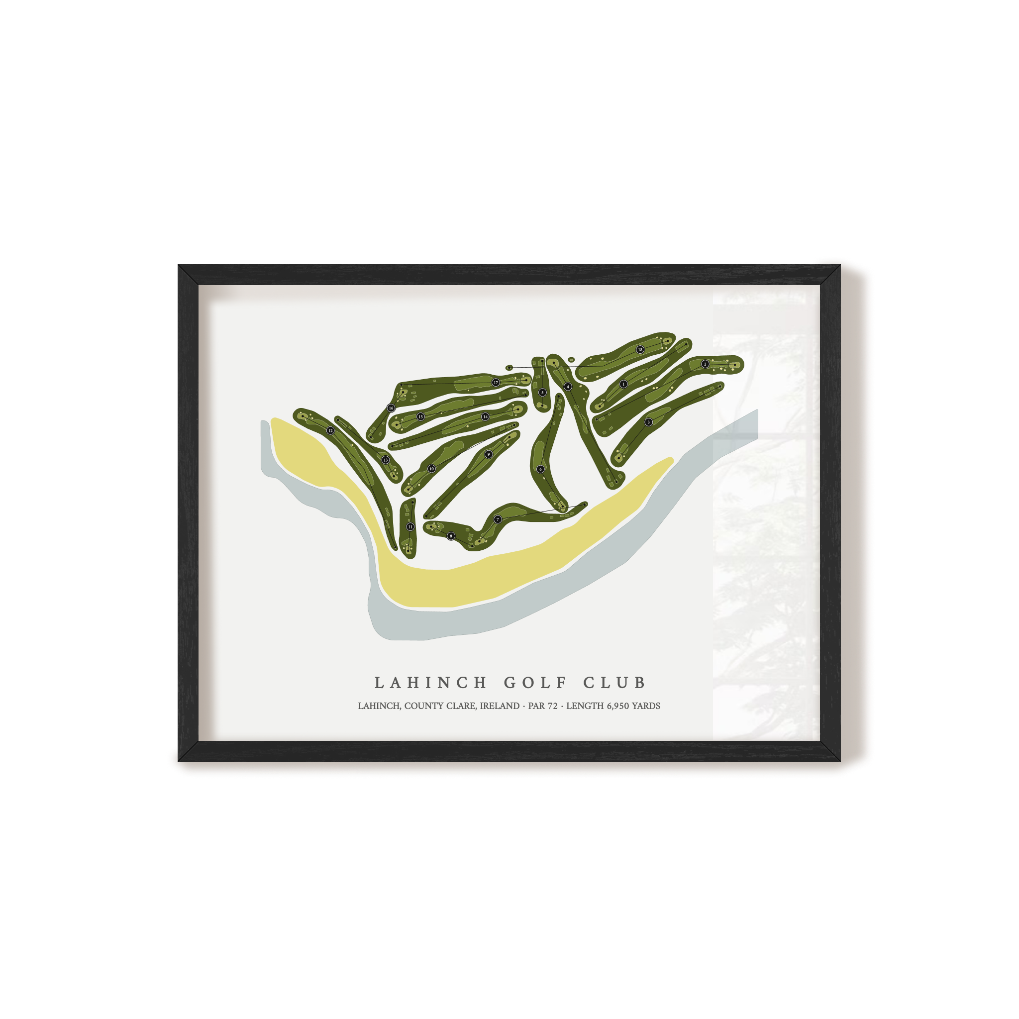 Lahinch Golf Club | Golf Course Map | Black Frame