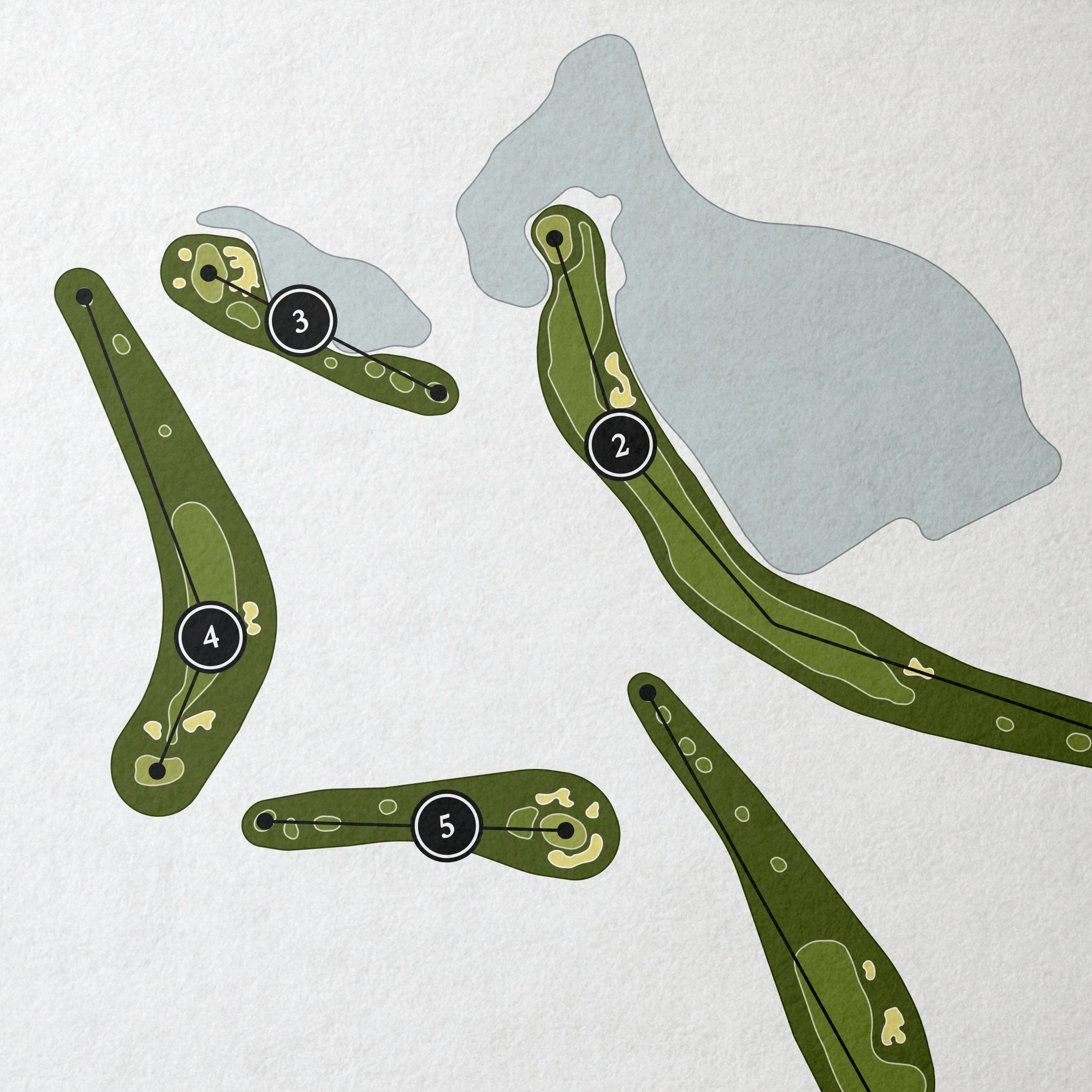 Lahontan Golf Club | Golf Course Print | Close Up