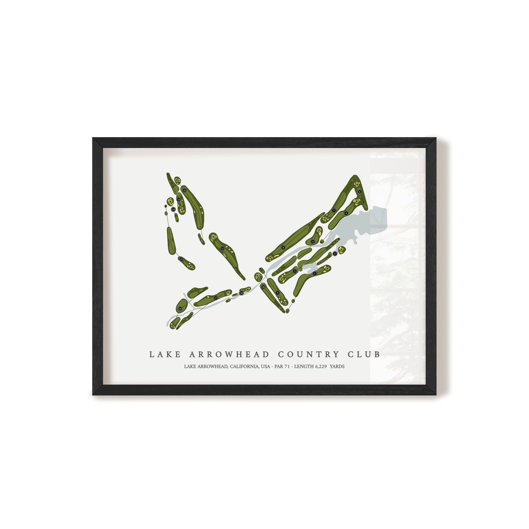 Lake Arrowhead Country Club | Golf Course Map | Black+Frame