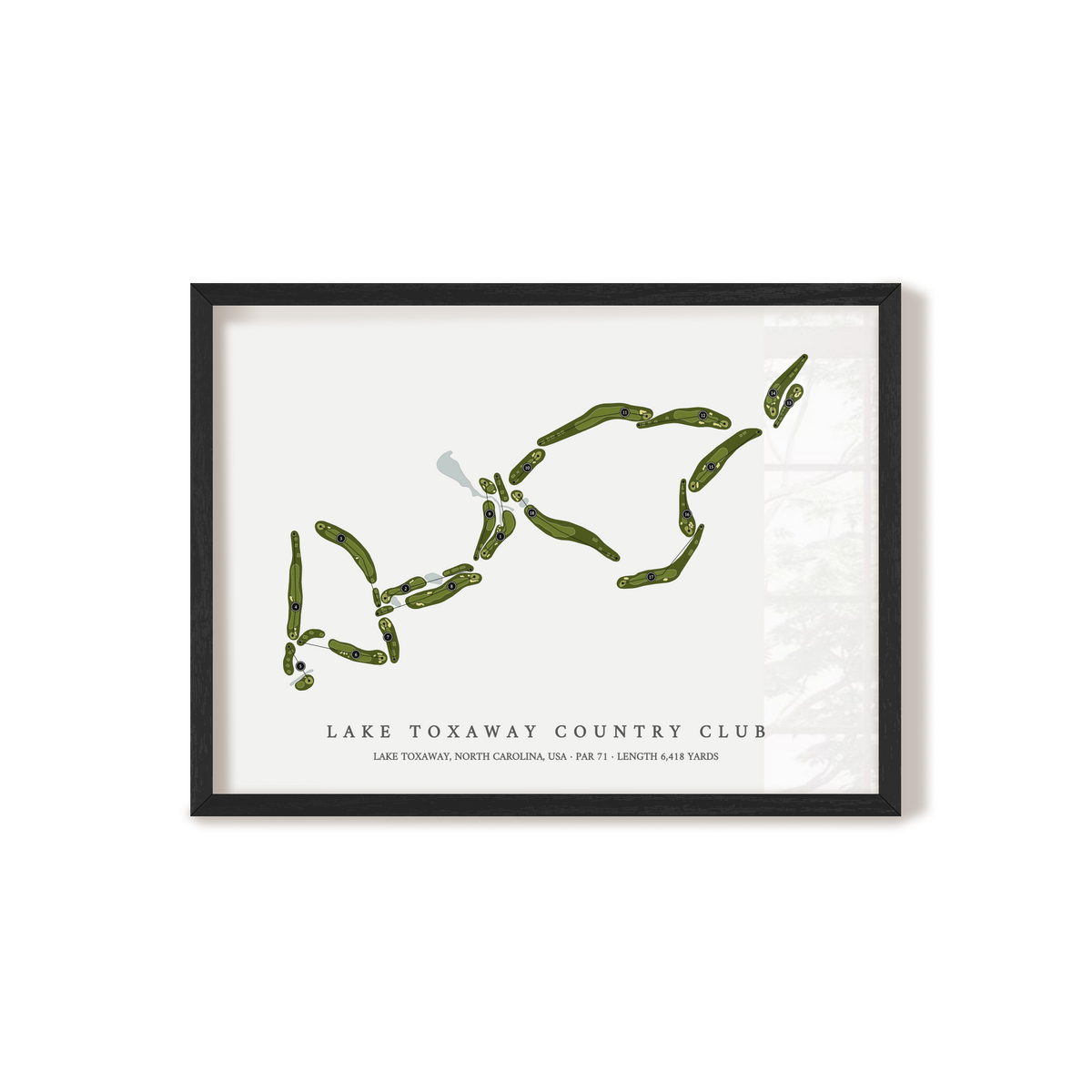 Lake Toxaway Country Club | Golf Course Map | Black Frame