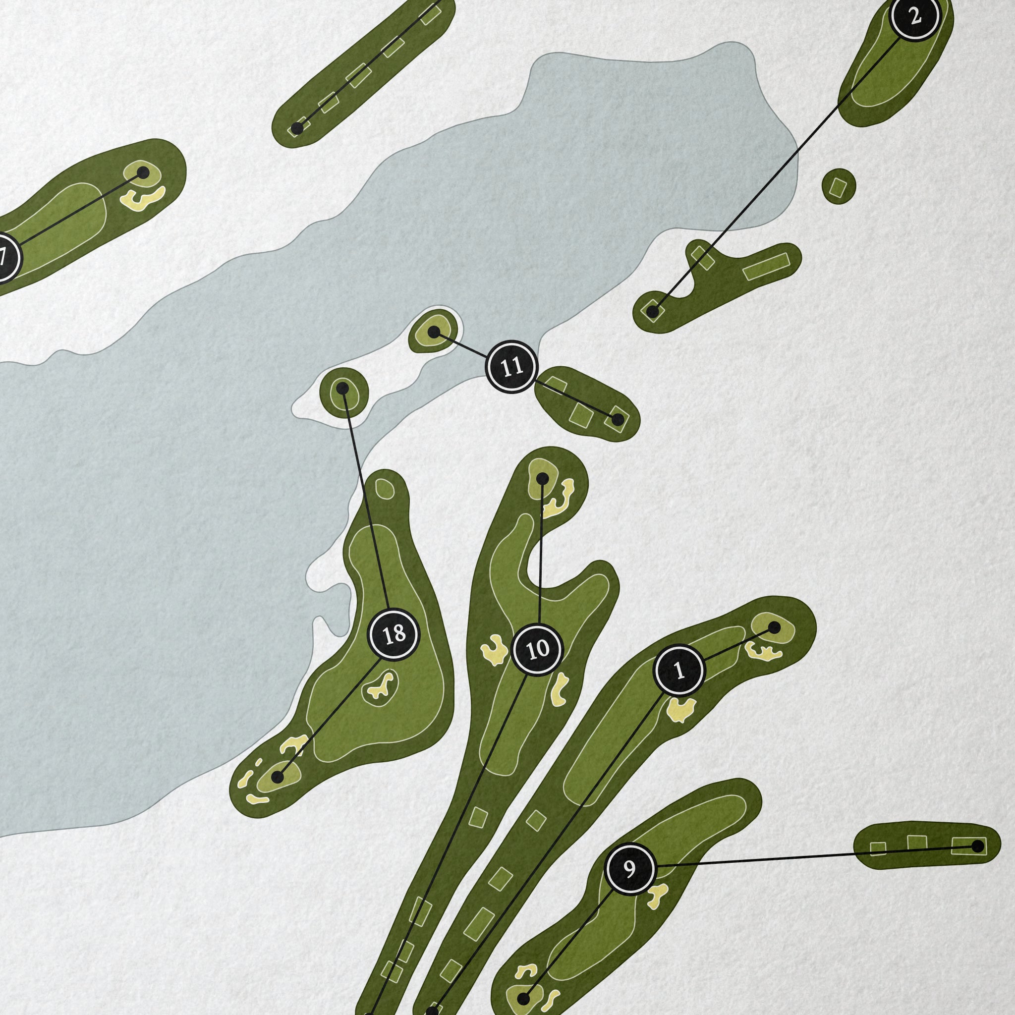 Lake of Isles - South Course | Golf Course Map | Close Up