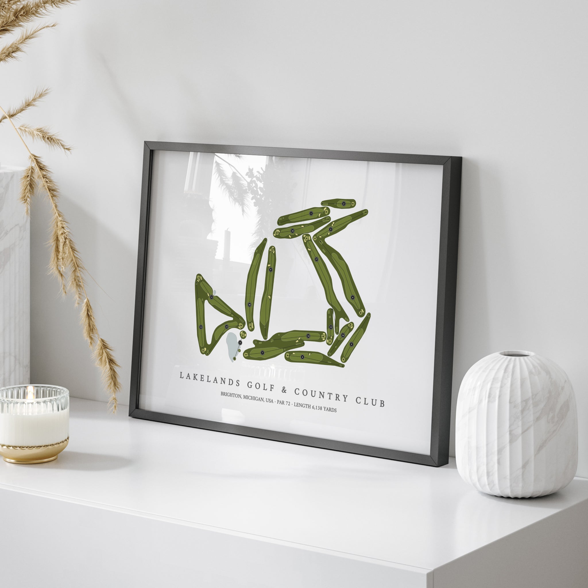 Lakelands Golf & Country Club | Golf Course Print | On Table