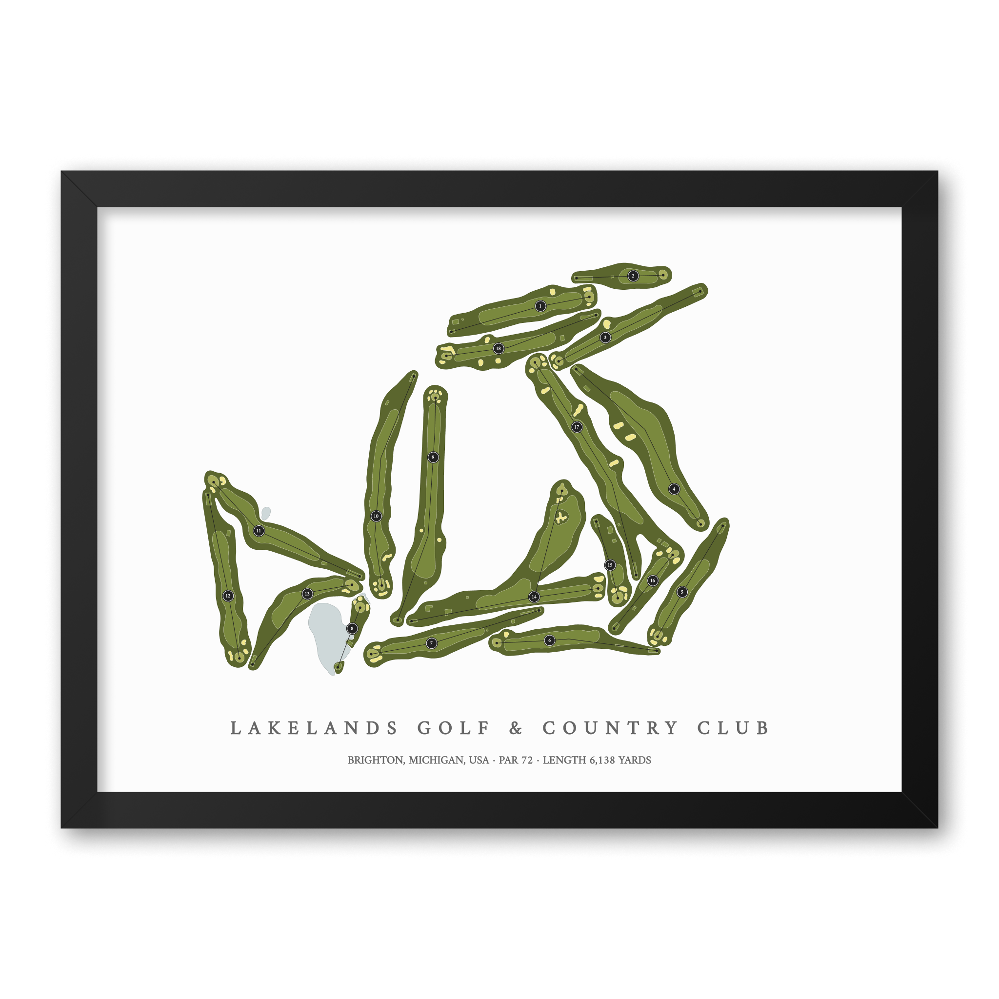 Lakelands Golf & Country Club | Golf Course Print | Black Frame