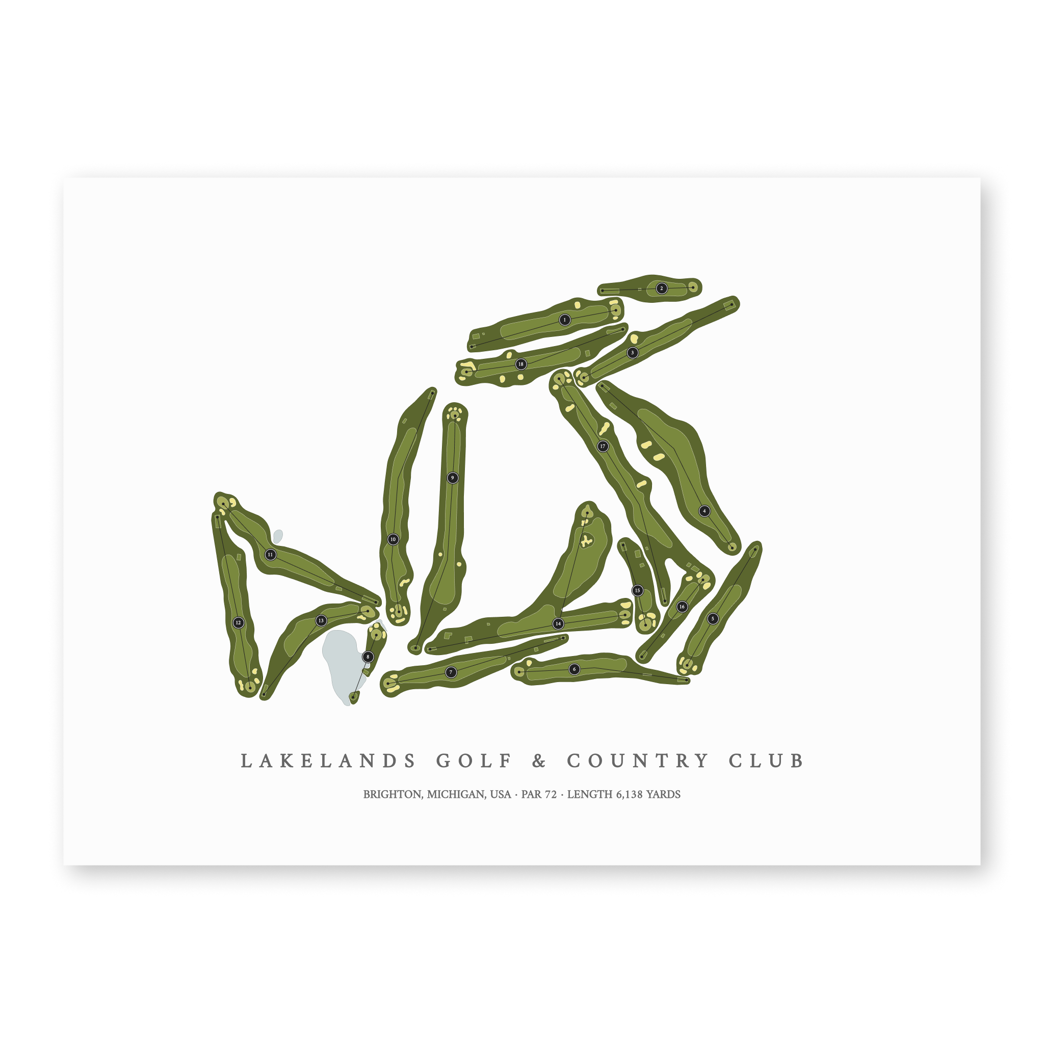 Lakelands Golf & Country Club | Golf Course Print | Unframed