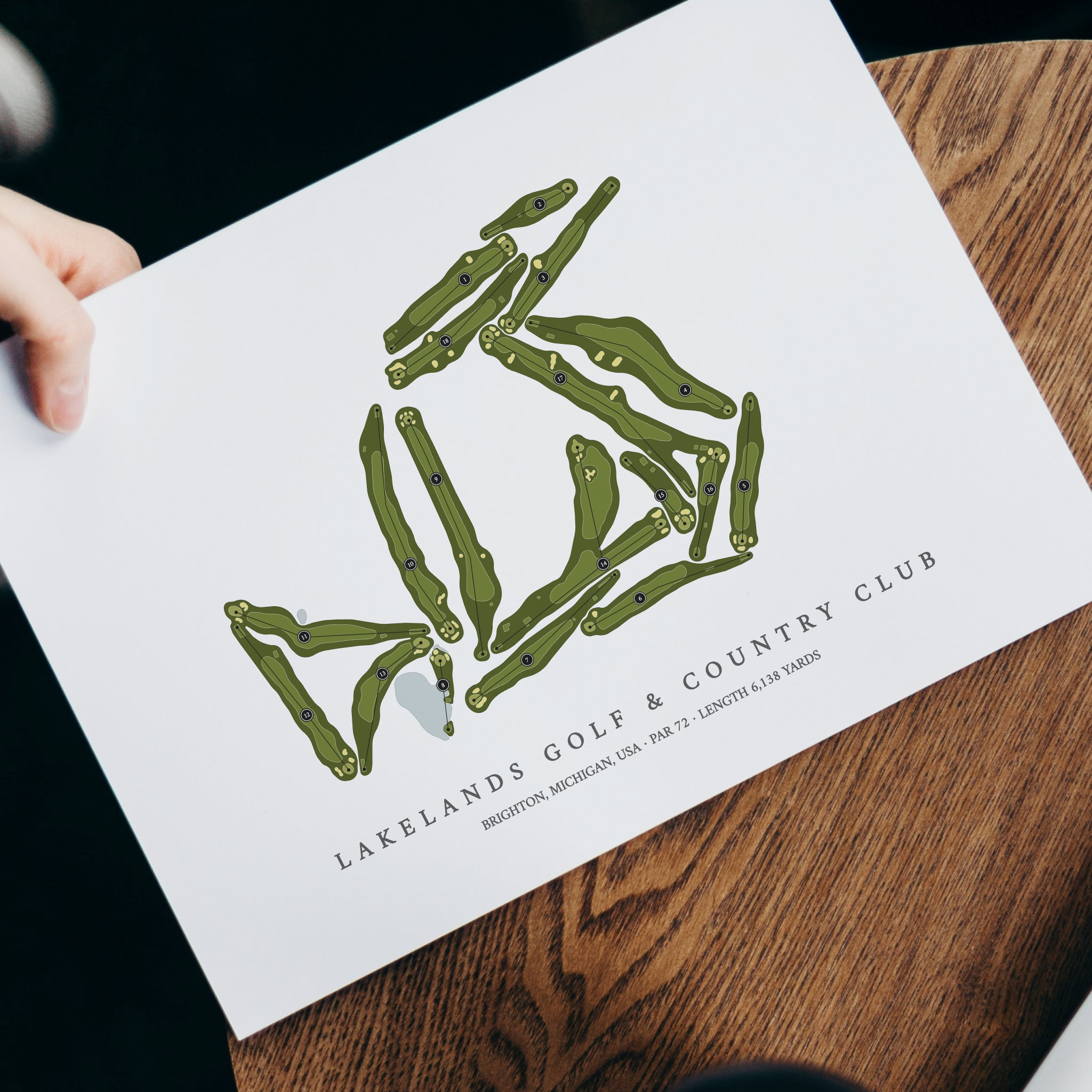 Lakelands Golf & Country Club | Golf Course Print | With Laptop