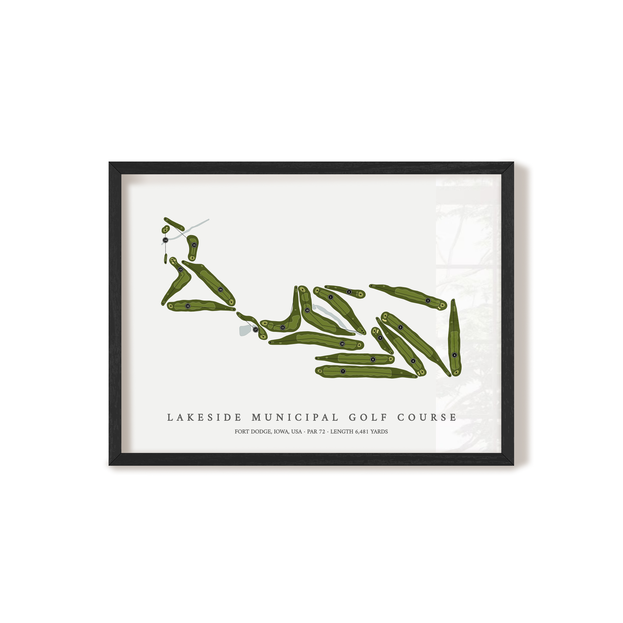 Lakeside Municipal Golf Course | Golf Course Map | Black+Frame