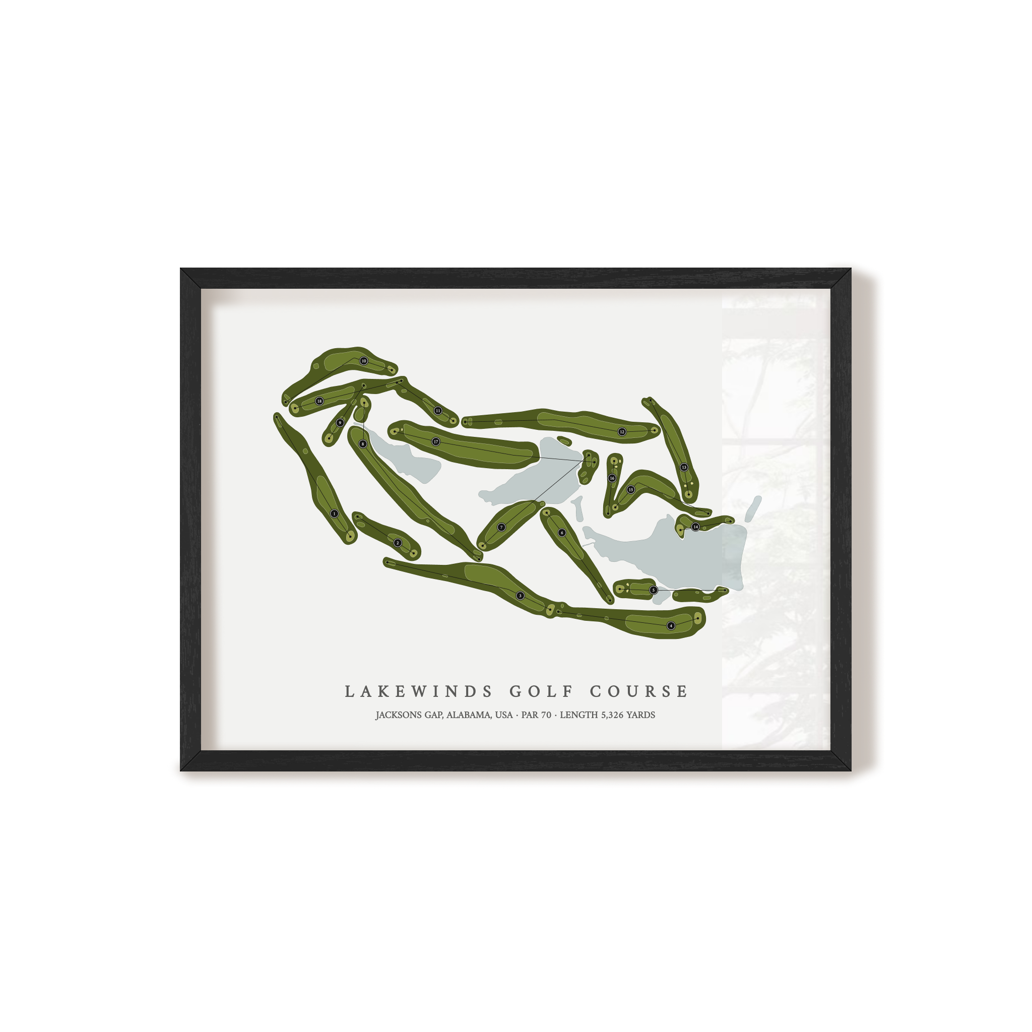 Lakewinds Golf Course | Golf Course Map | Black+Frame