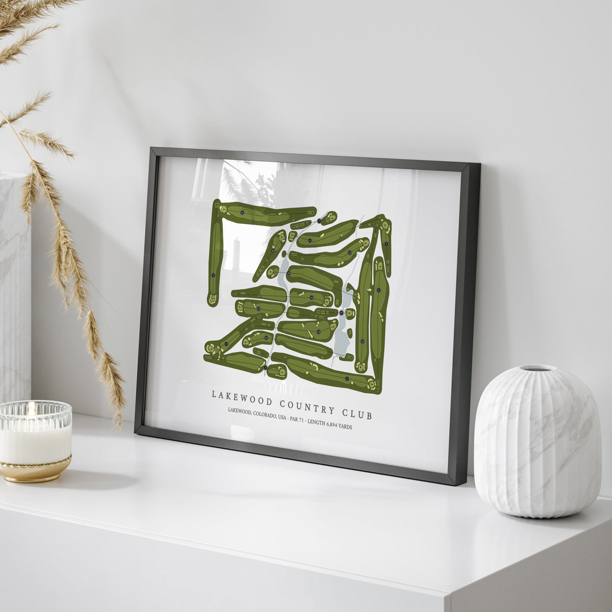 Lakewood Country Club | Golf Course Print | On Table