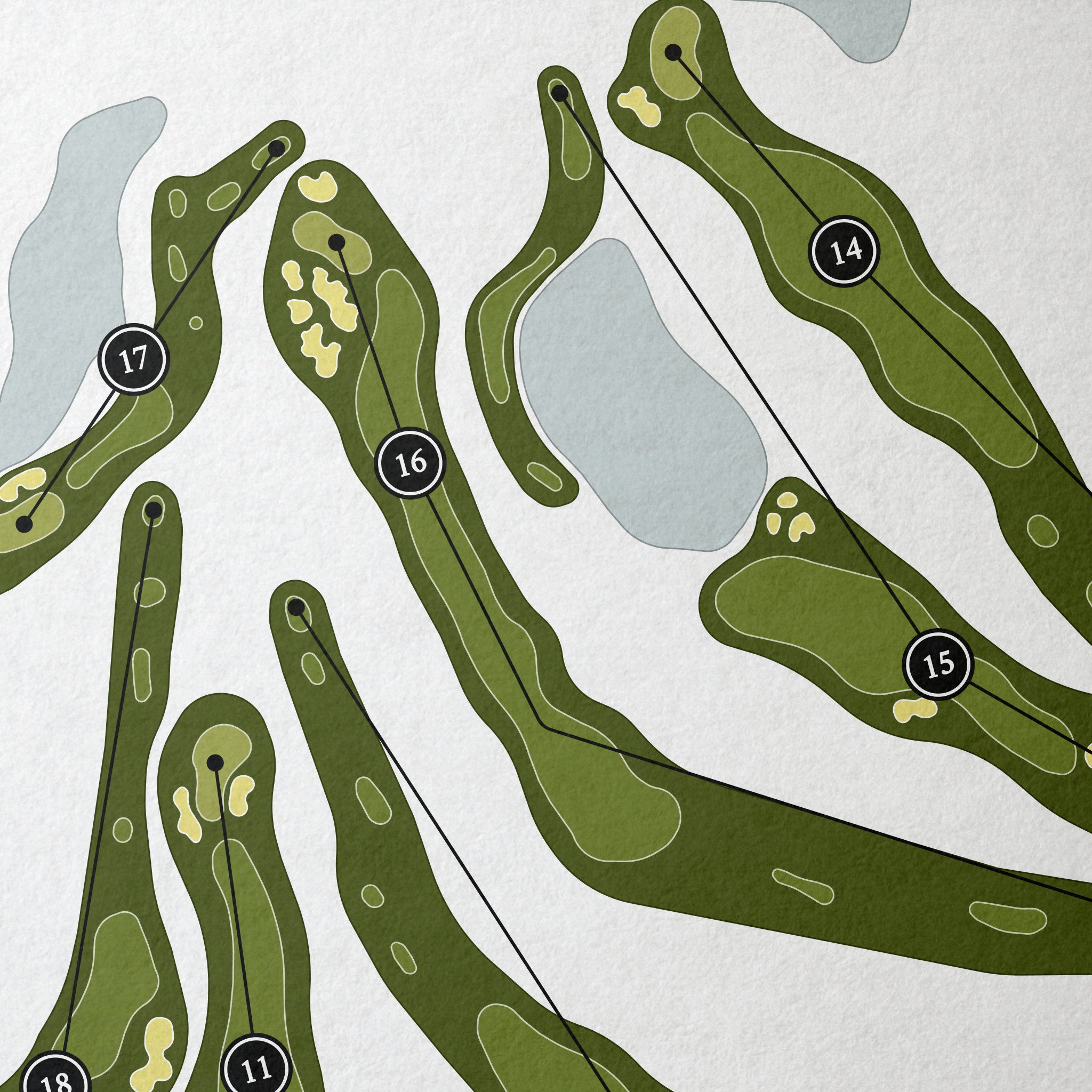 Lakewood Golf Club - Dogwood Course | Golf Course Print | Close Up