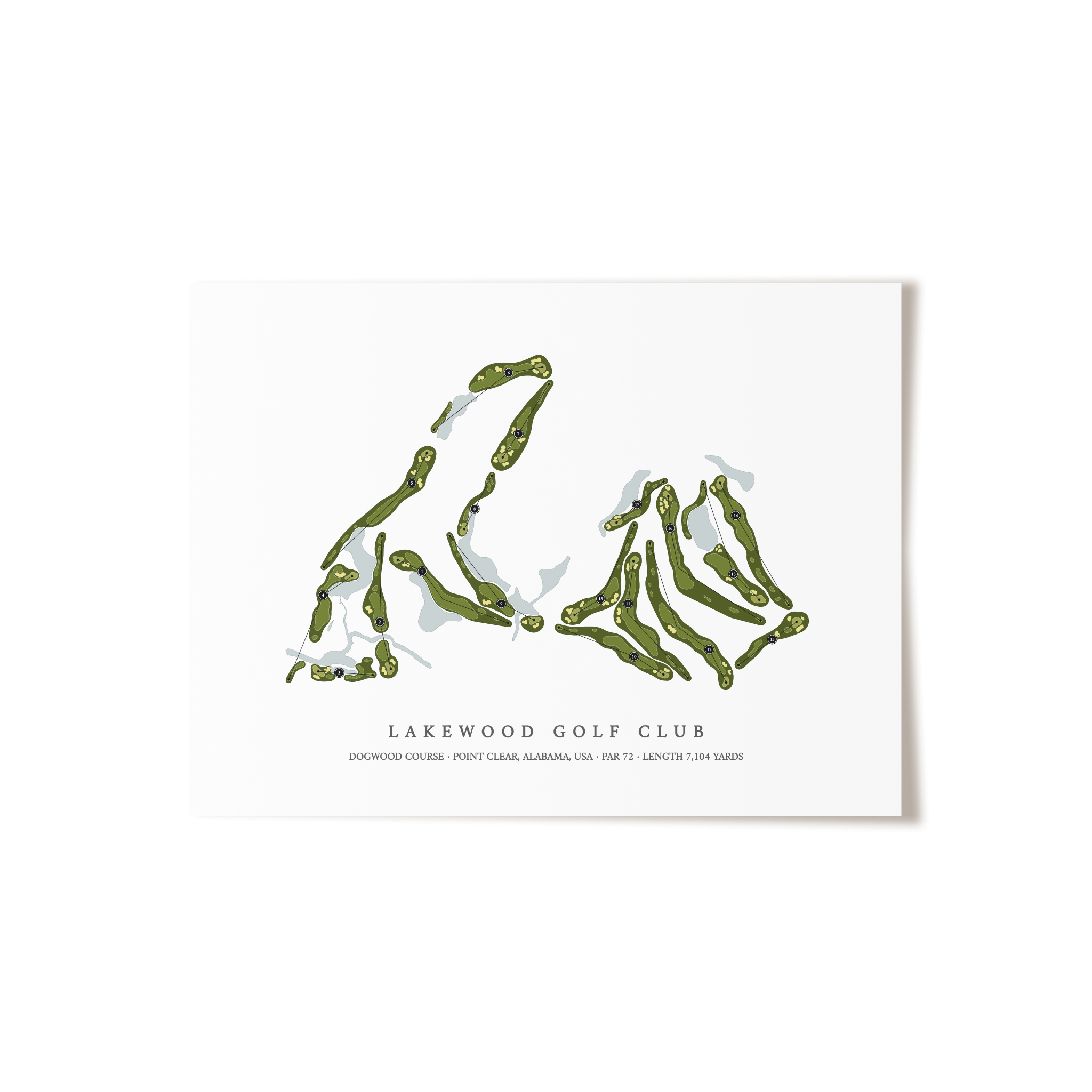 Lakewood Golf Club - Dogwood Course | Golf Course Print | Unframed